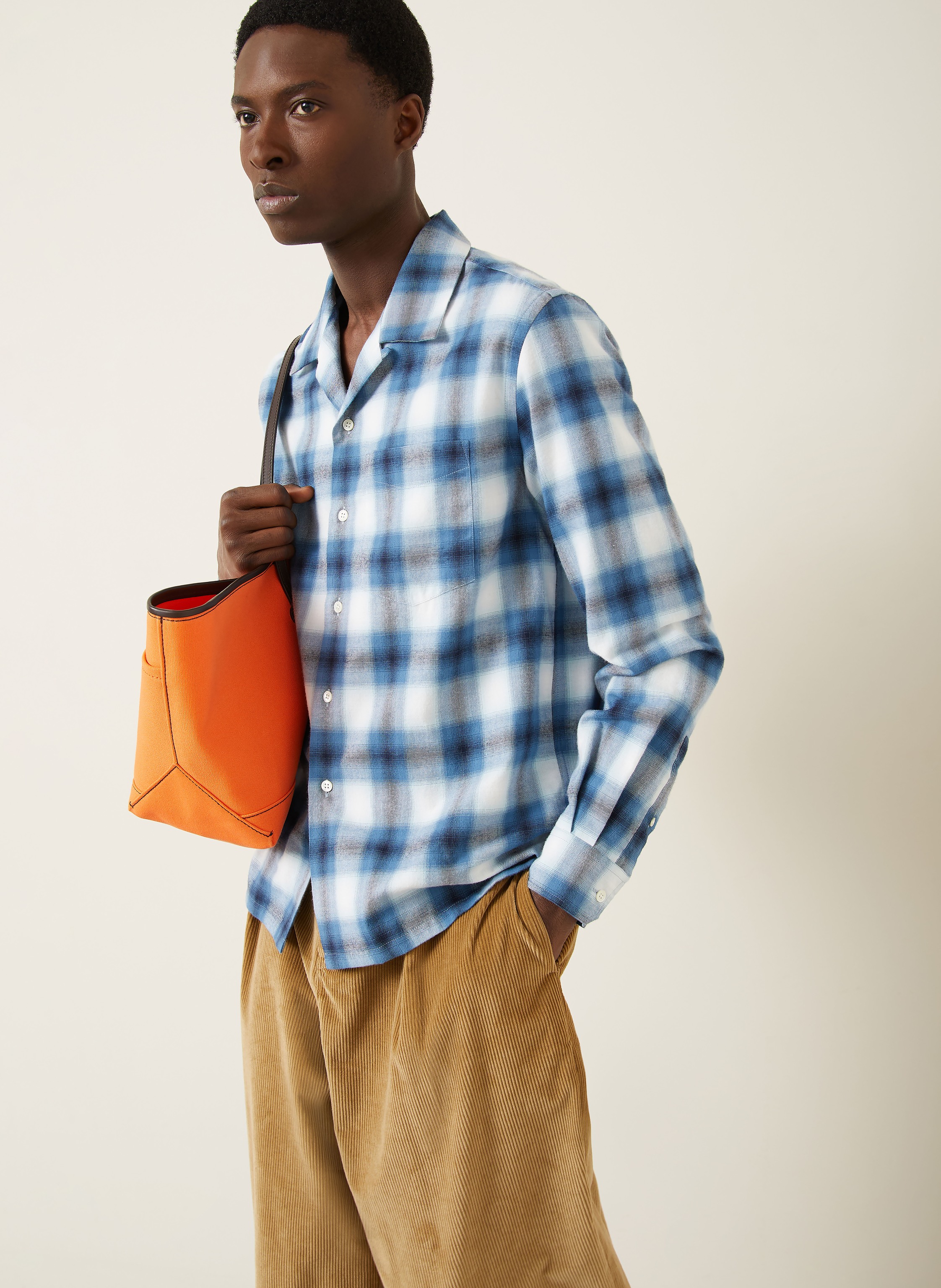 Thumbnail - Jw Anderson Flanellhemd Slim Fit blau