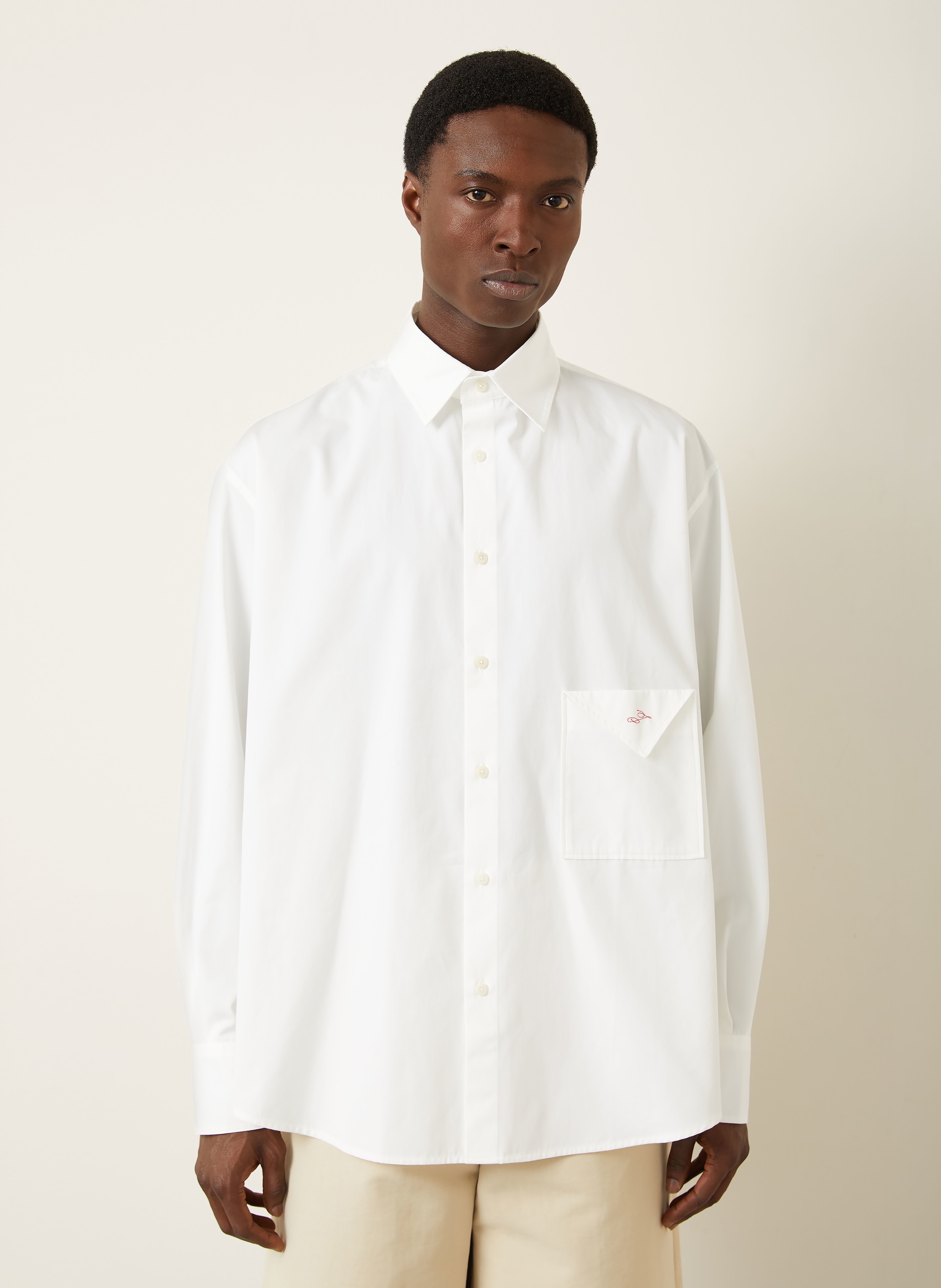 Thumbnail - Jacquemus Hemd La Chemise Nappe Comfort Fit weiss