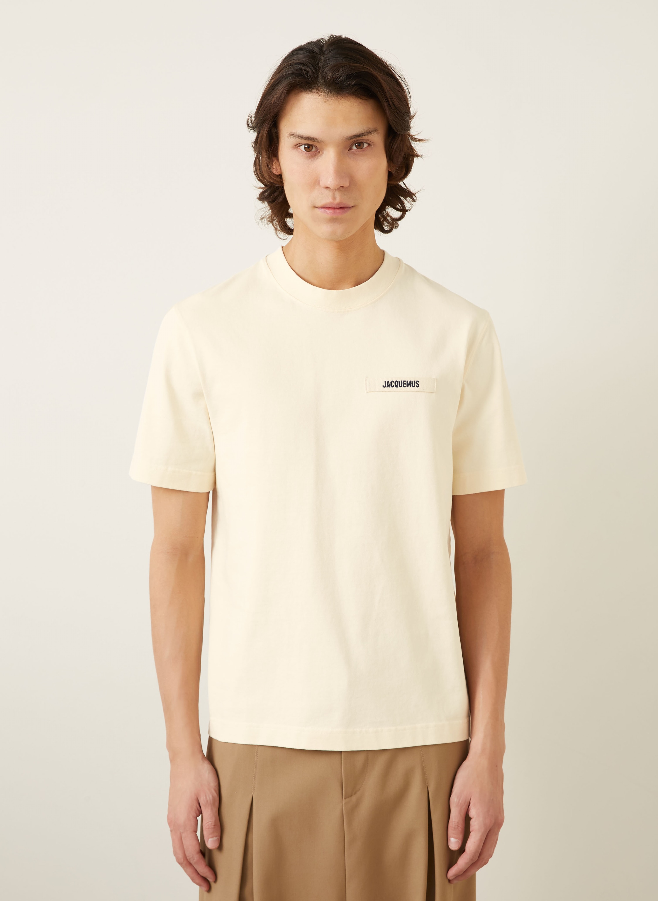 Thumbnail - Jacquemus T-Shirt Le Tshirt Gros Grain beige