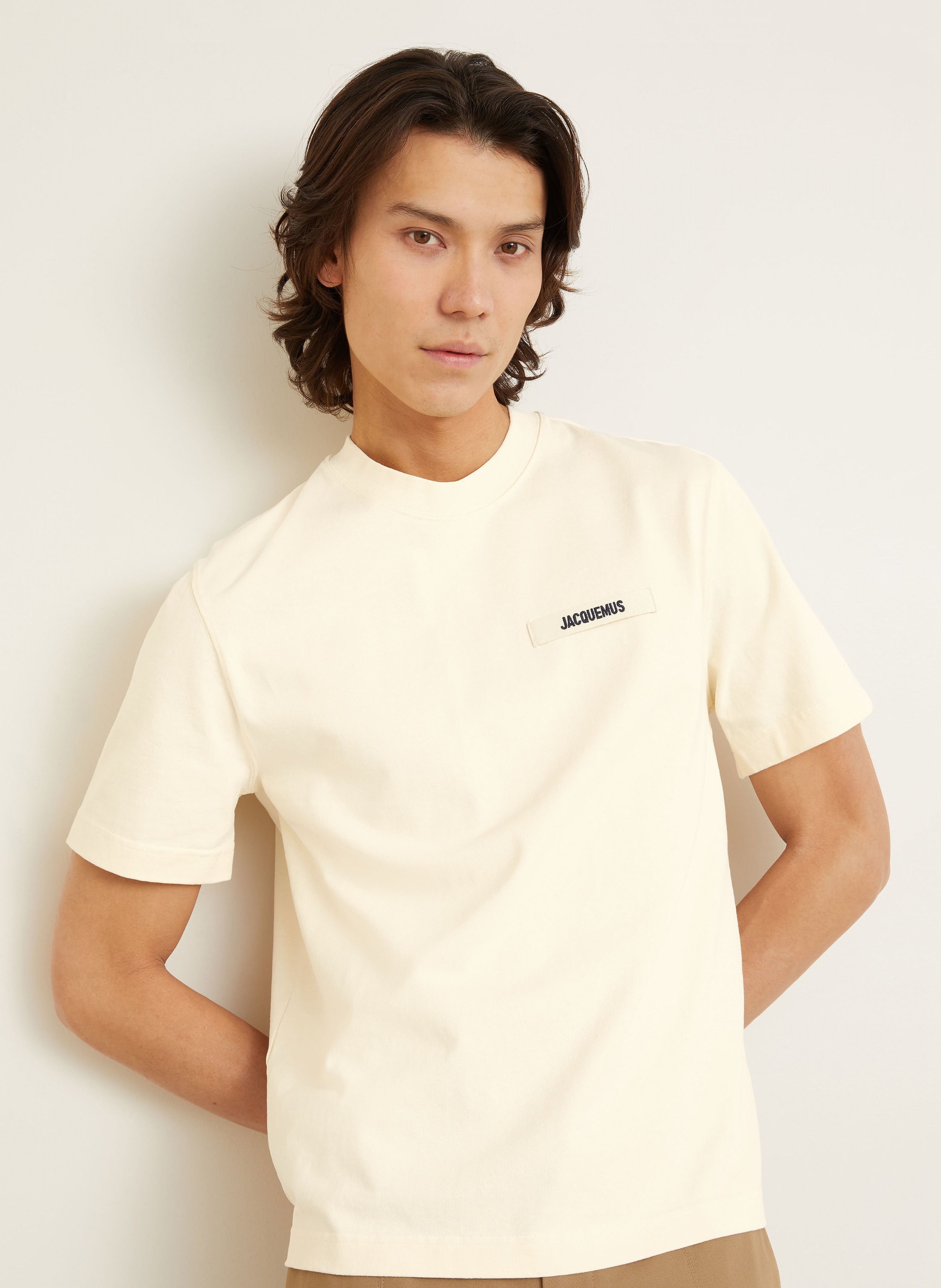 Thumbnail - Jacquemus T-Shirt Le Tshirt Gros Grain beige