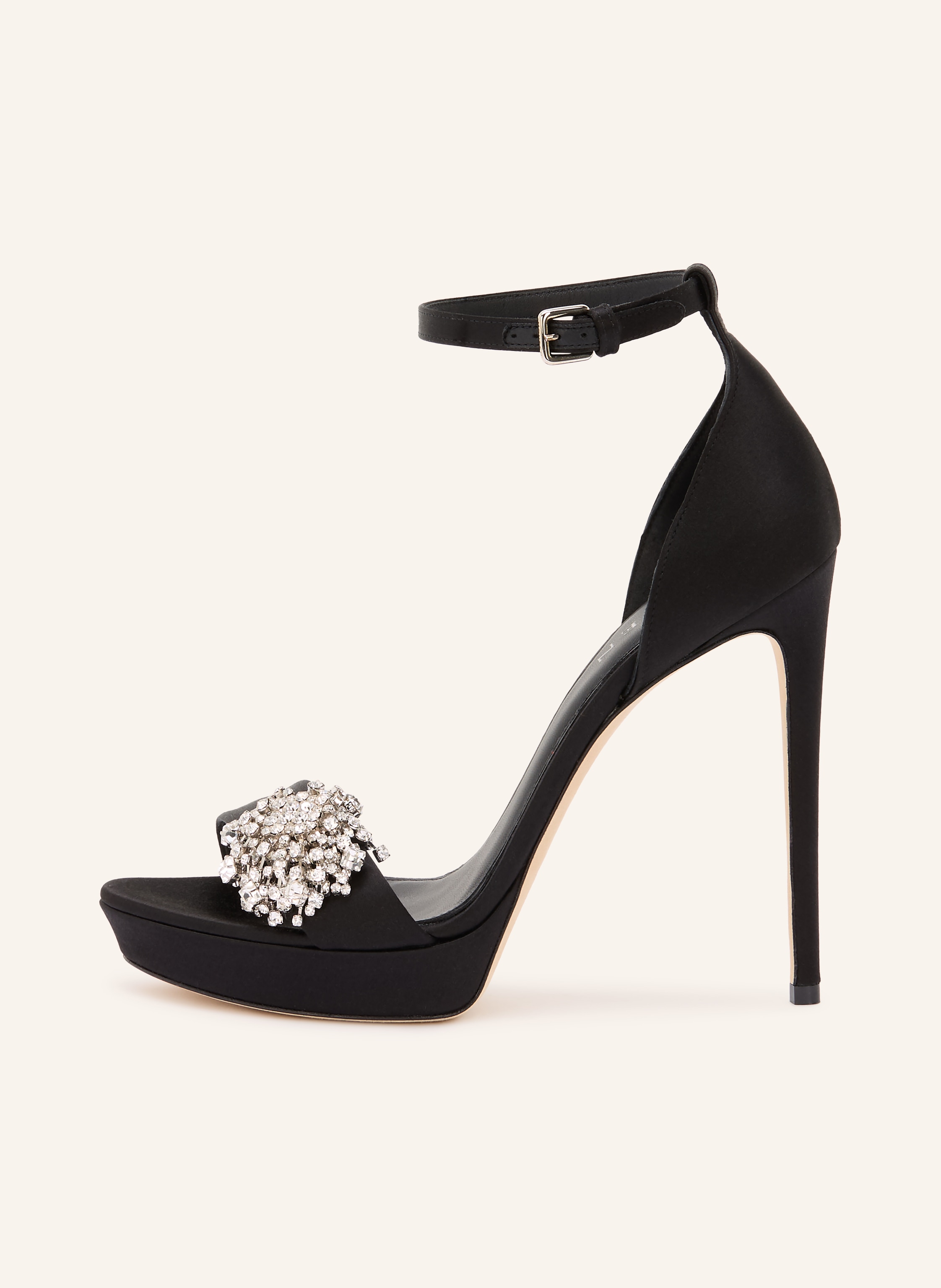 Thumbnail - Mcqueen Plateau-Sandaletten Mit Schmucksteinen schwarz