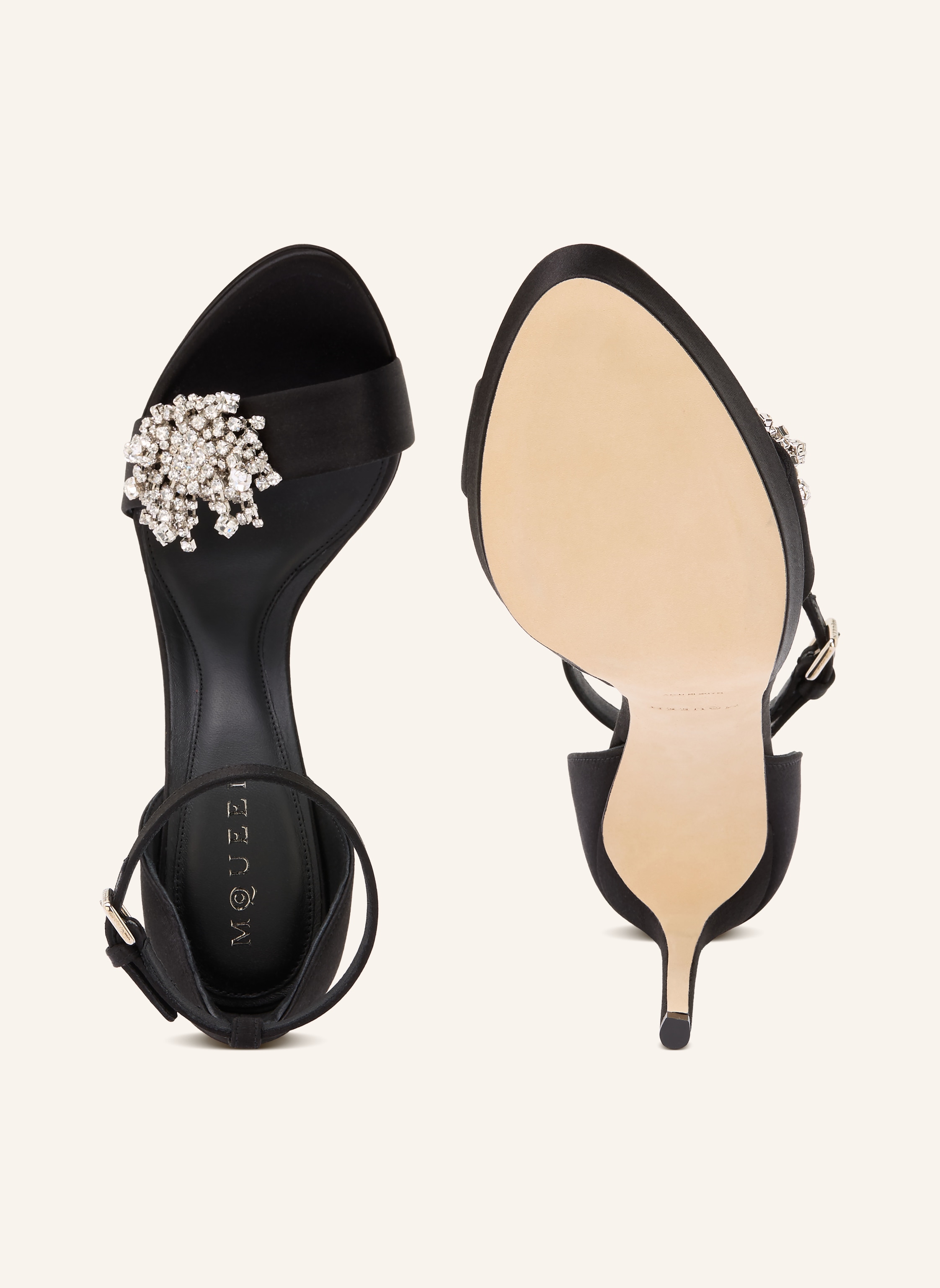 Thumbnail - Mcqueen Plateau-Sandaletten Mit Schmucksteinen schwarz