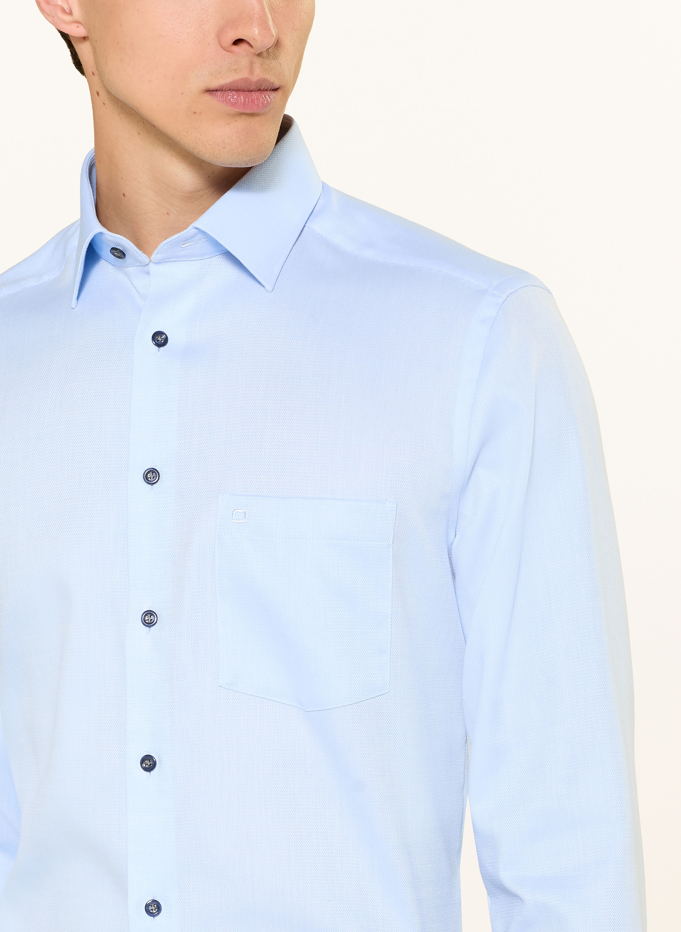 Thumbnail - Olymp Hemd Modern Fit blau