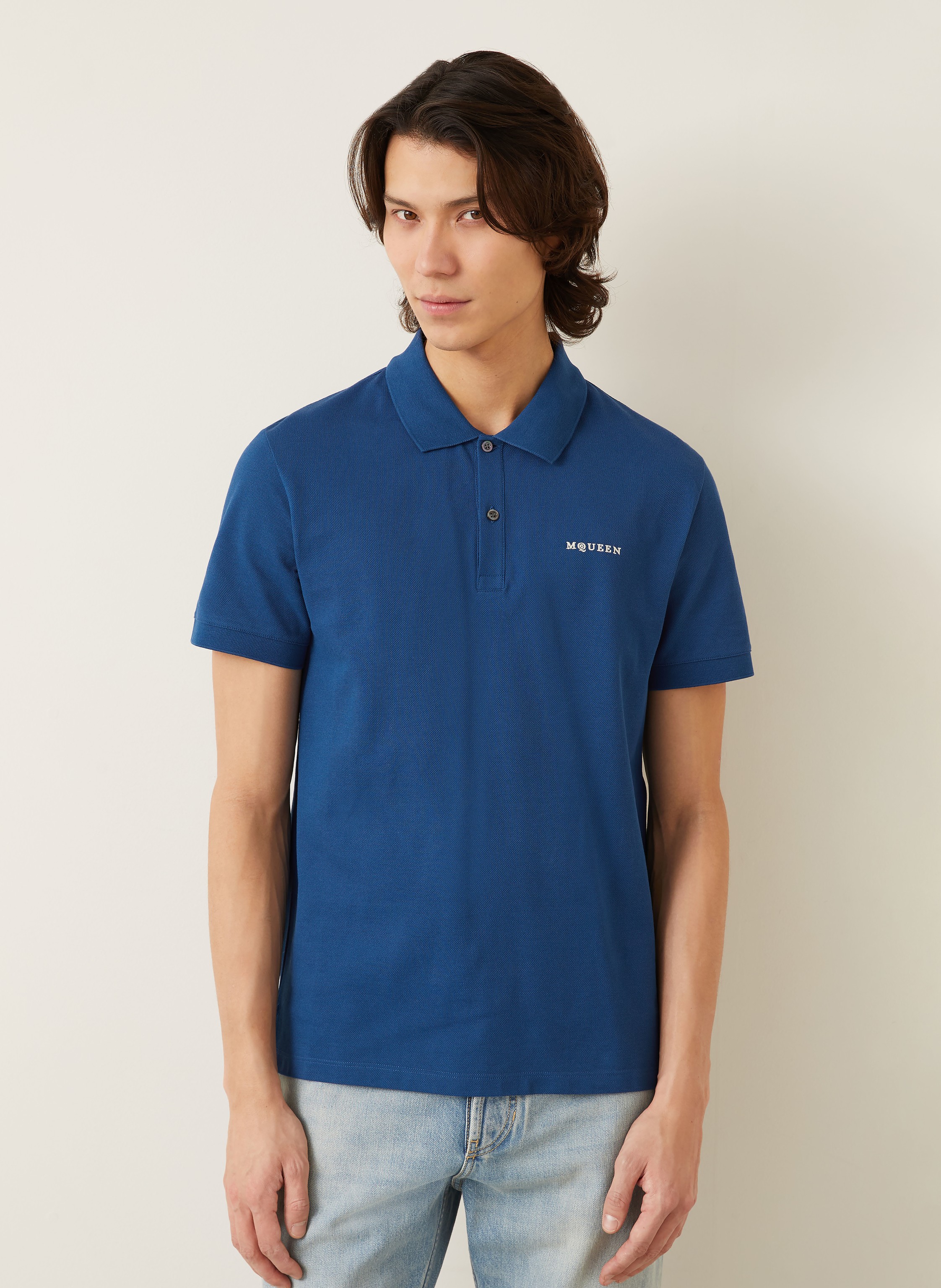 Thumbnail - Mcqueen Piqué-Poloshirt blau