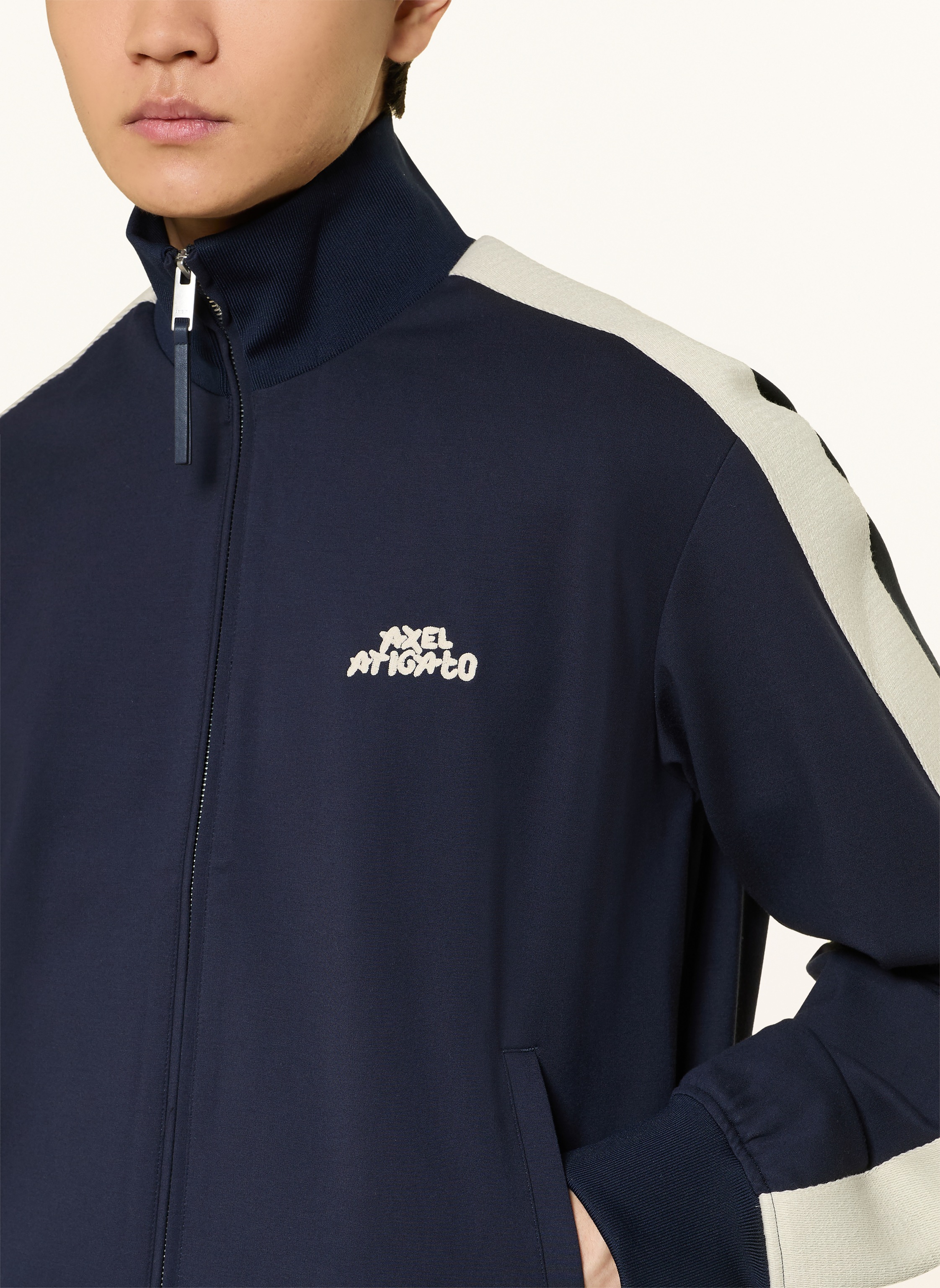 Thumbnail - Axel Arigato Sweatjacke Chase Mit Galonstreifen blau