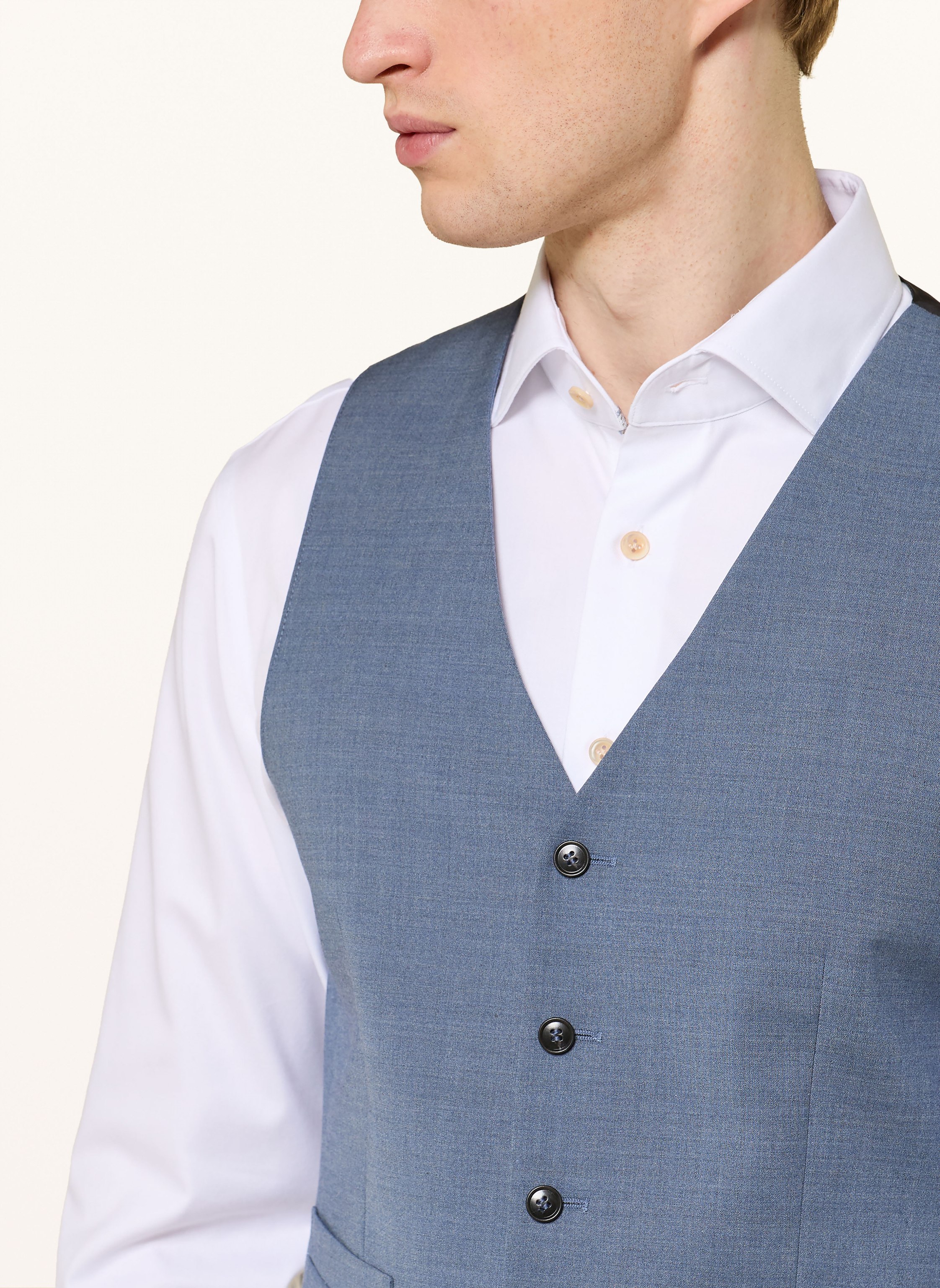 Thumbnail - Tiger Of Sweden Anzugweste Wayde Regular Fit blau