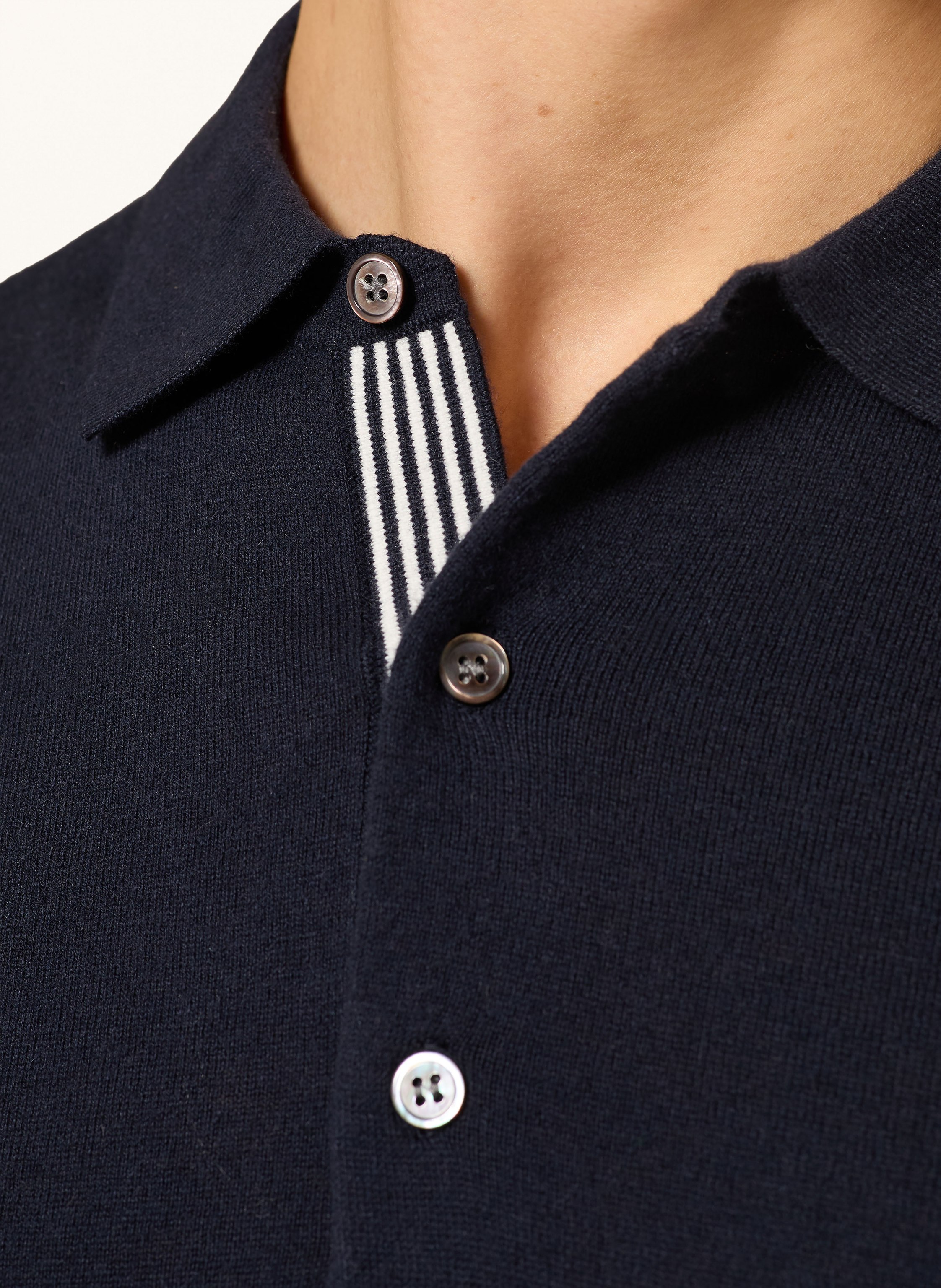 Thumbnail - Windsor. Strick-Poloshirt Cashmilo blau