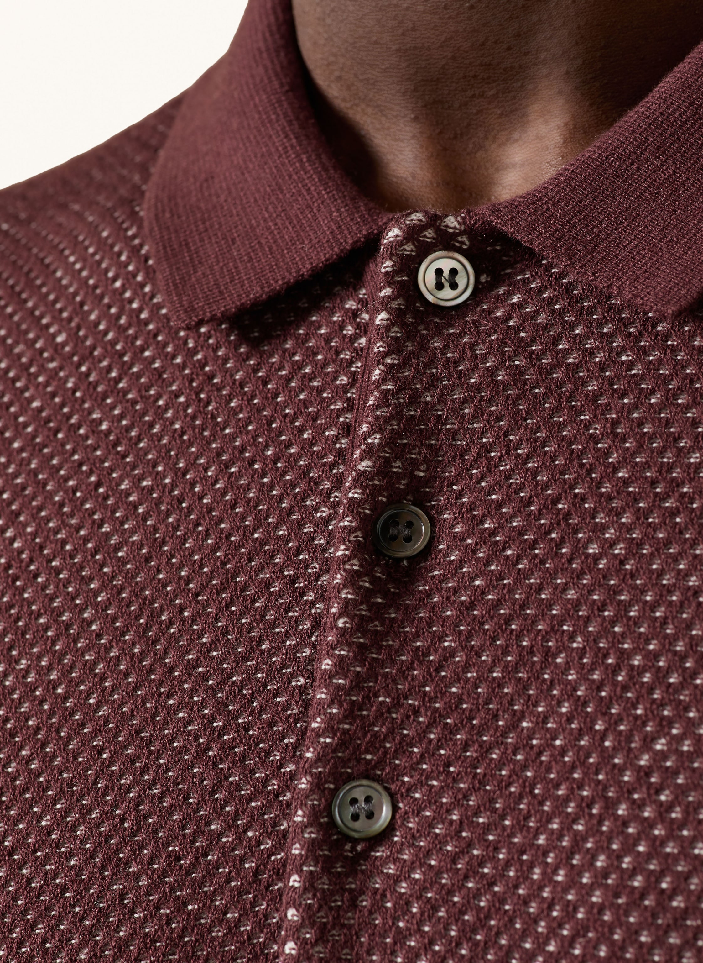 Thumbnail - Windsor. Strick-Poloshirt Cashmilo rot