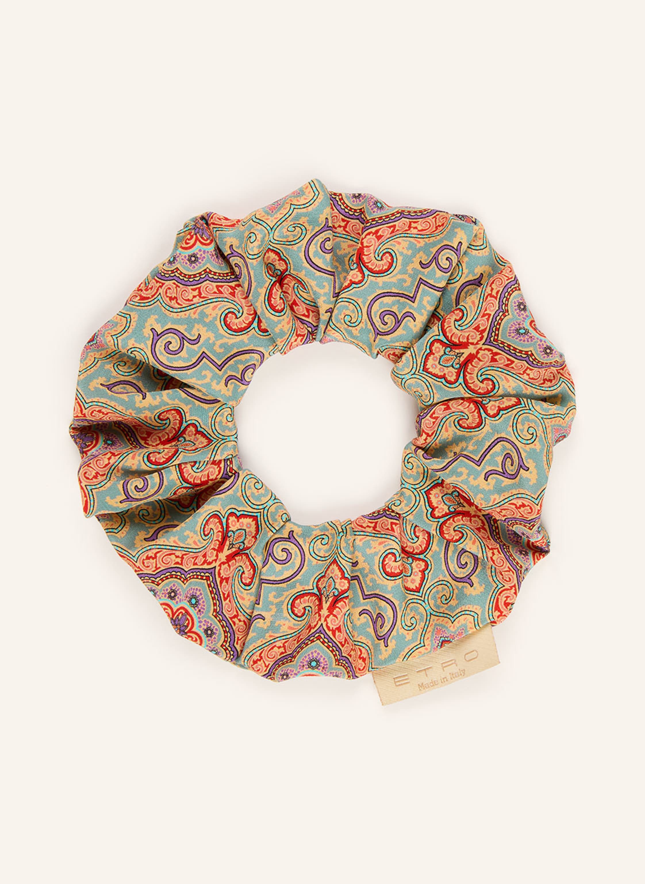 Etro Etro Haargummi Aus Seide grau in MINT / LILA / ROT