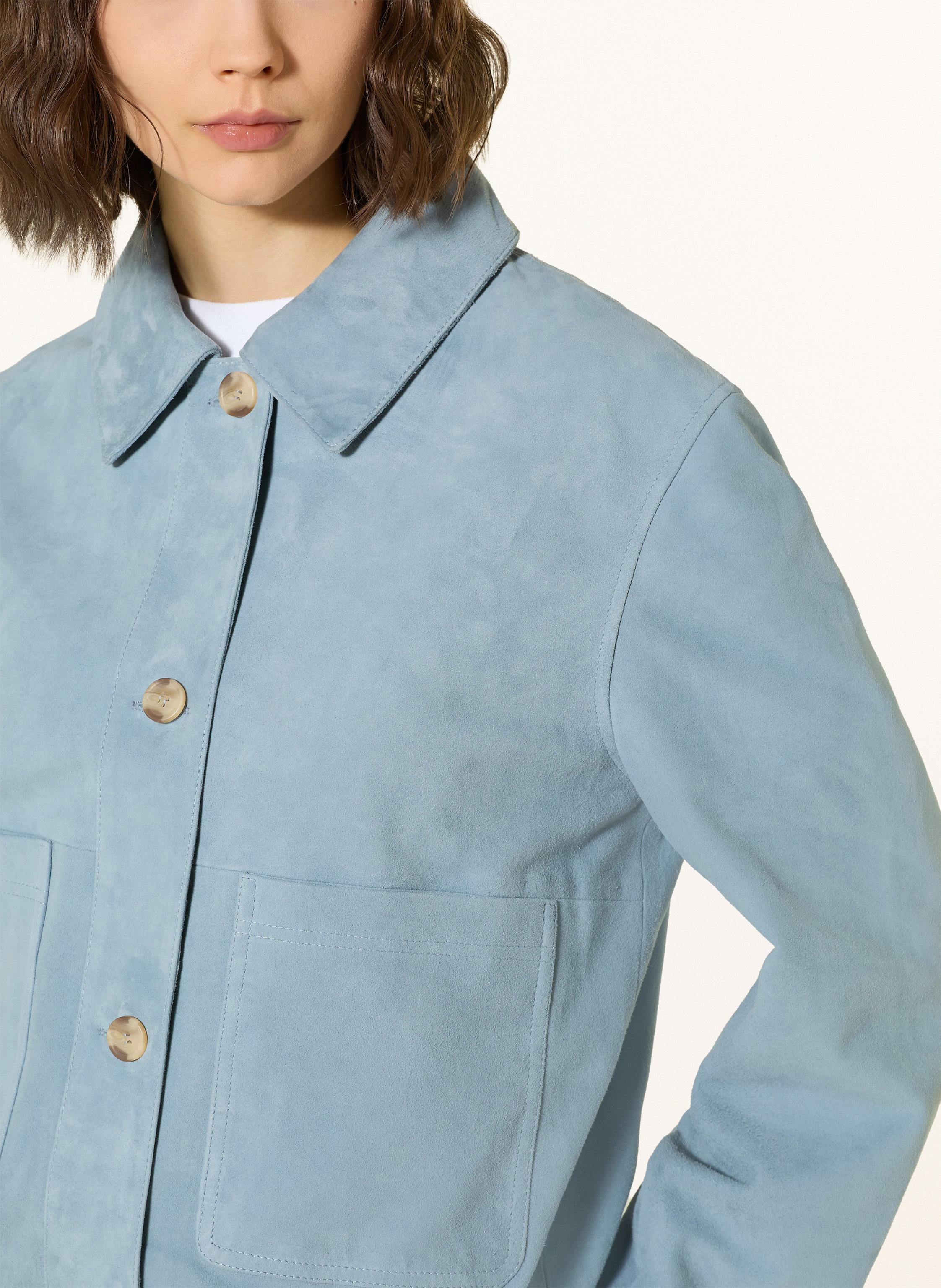 Thumbnail - Iq Studio Lederblouson blau