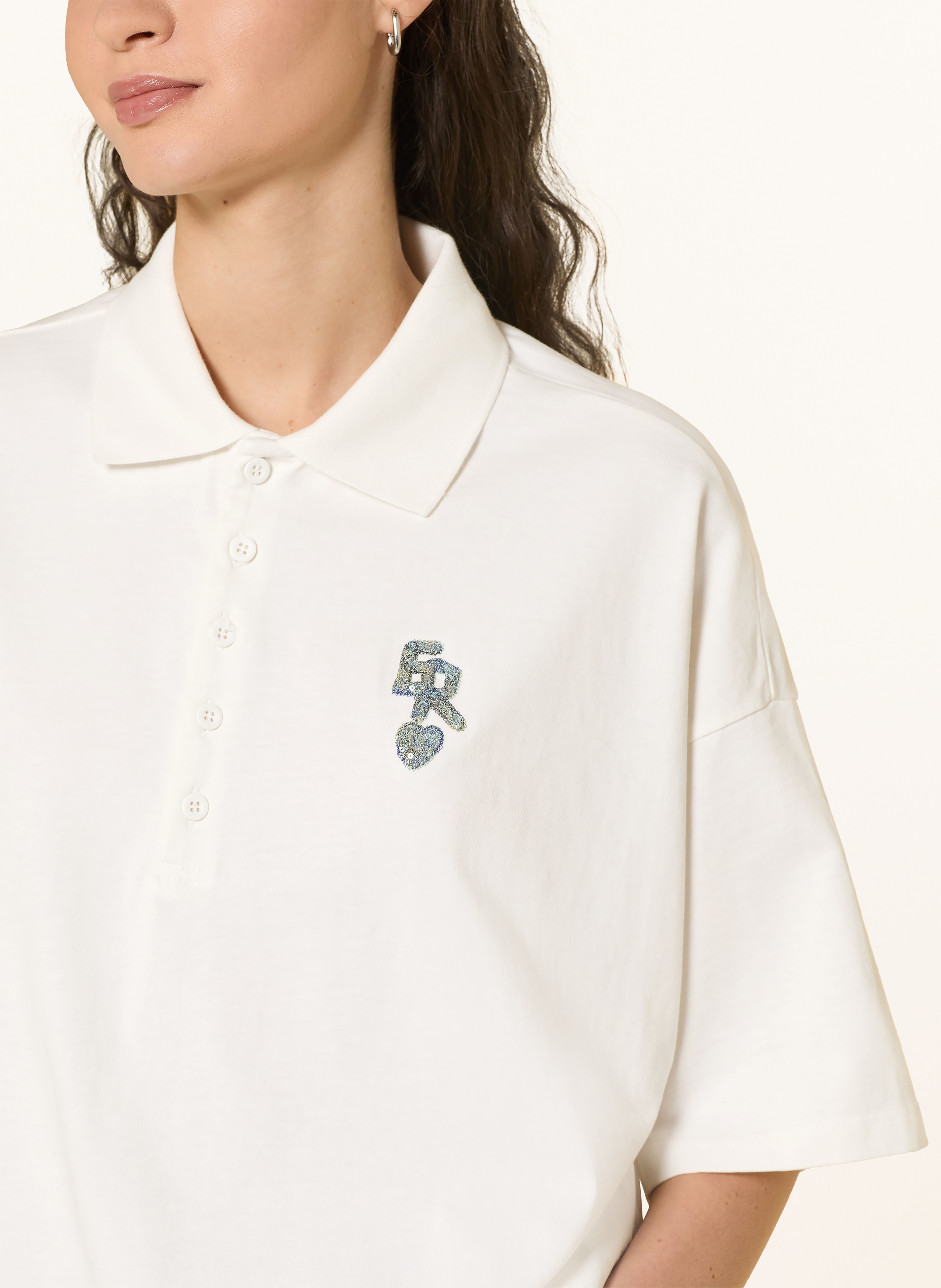 Thumbnail - Elias Rumelis Jersey-Poloshirt Lorelisa Mit Pailletten weiss