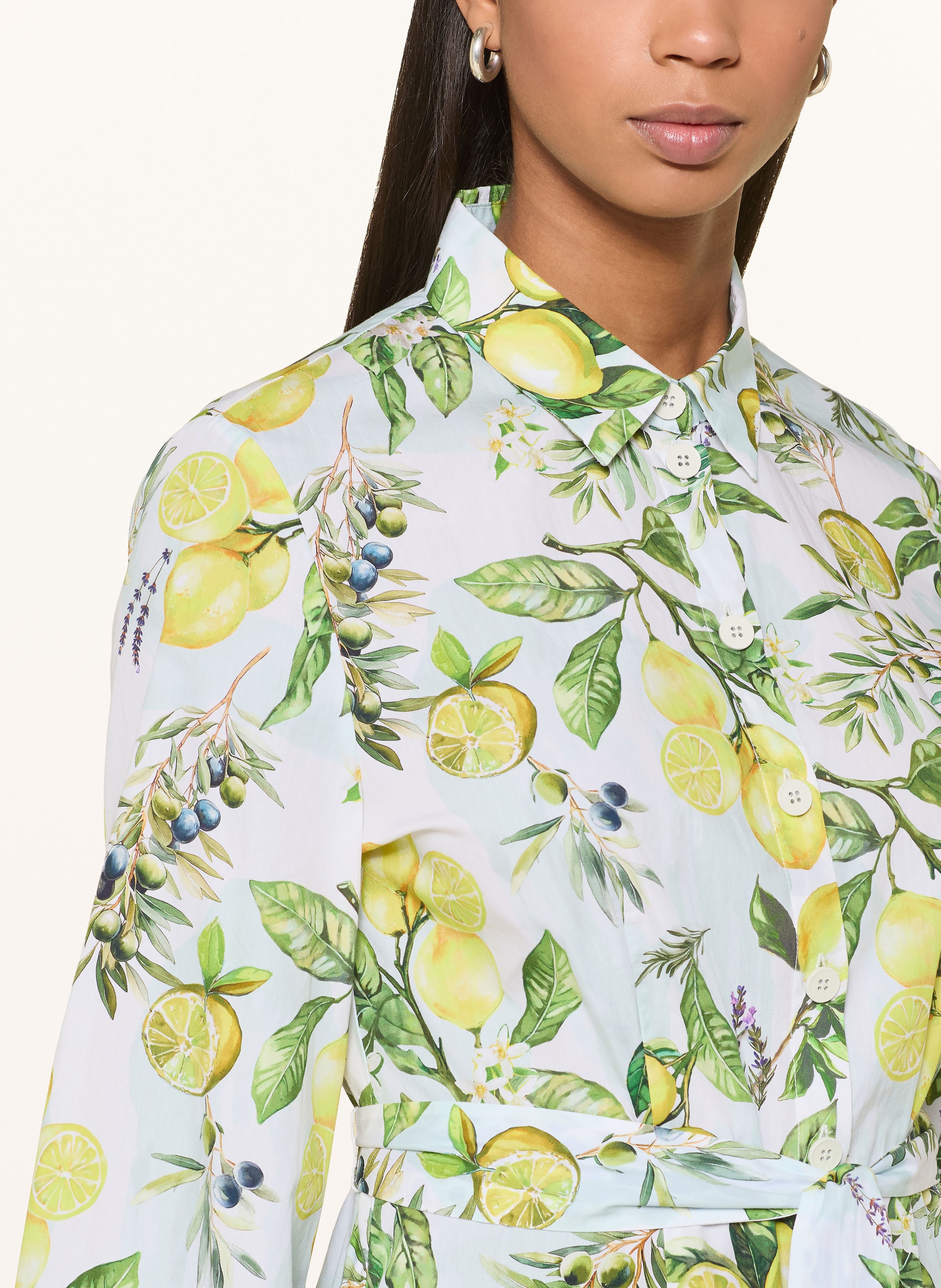 Thumbnail - Marc Cain Hemdblusenkleid Mit 3/4-Arm weiss