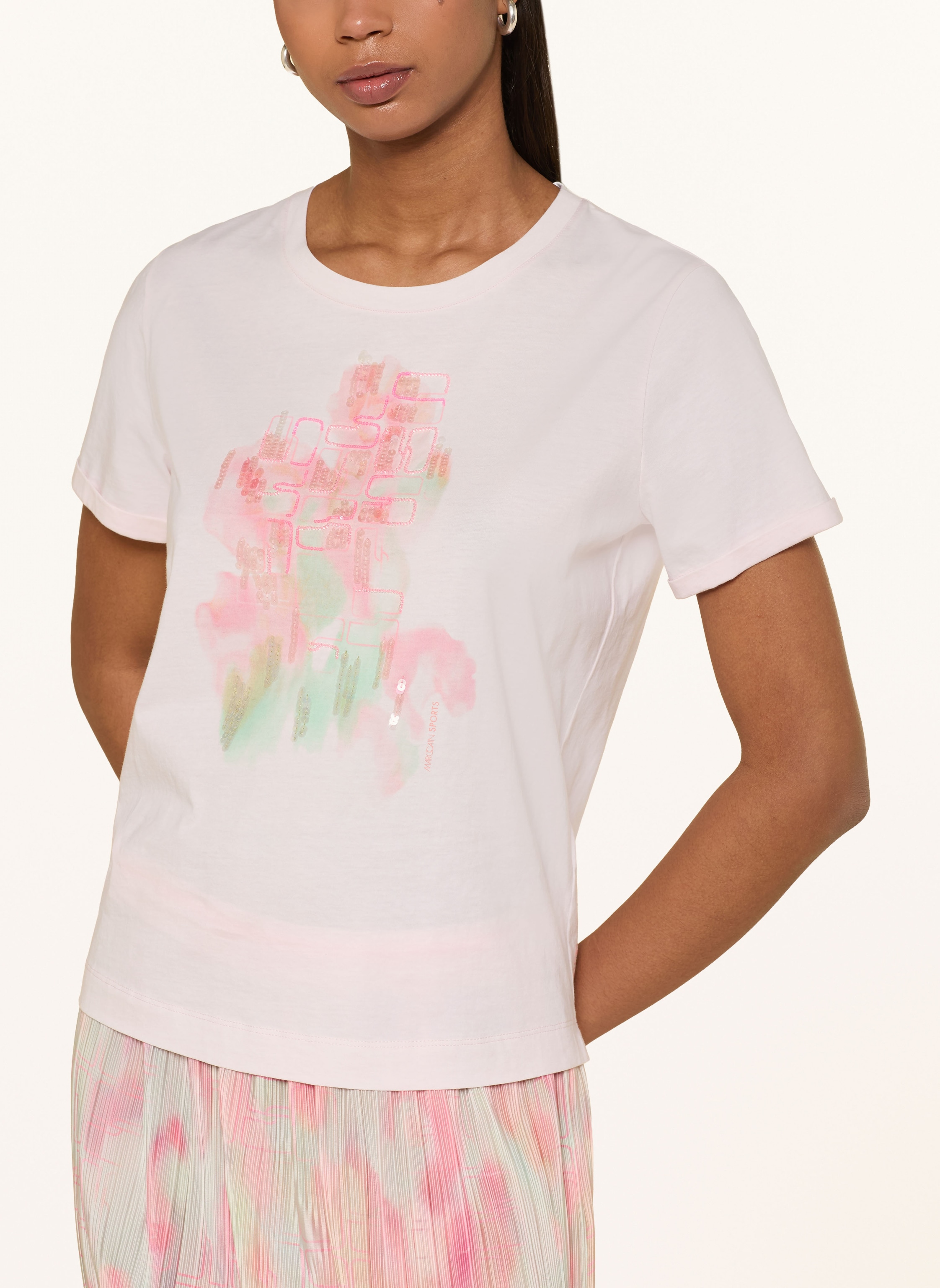 Thumbnail - Marc Cain T-Shirt Mit Pailletten rosa