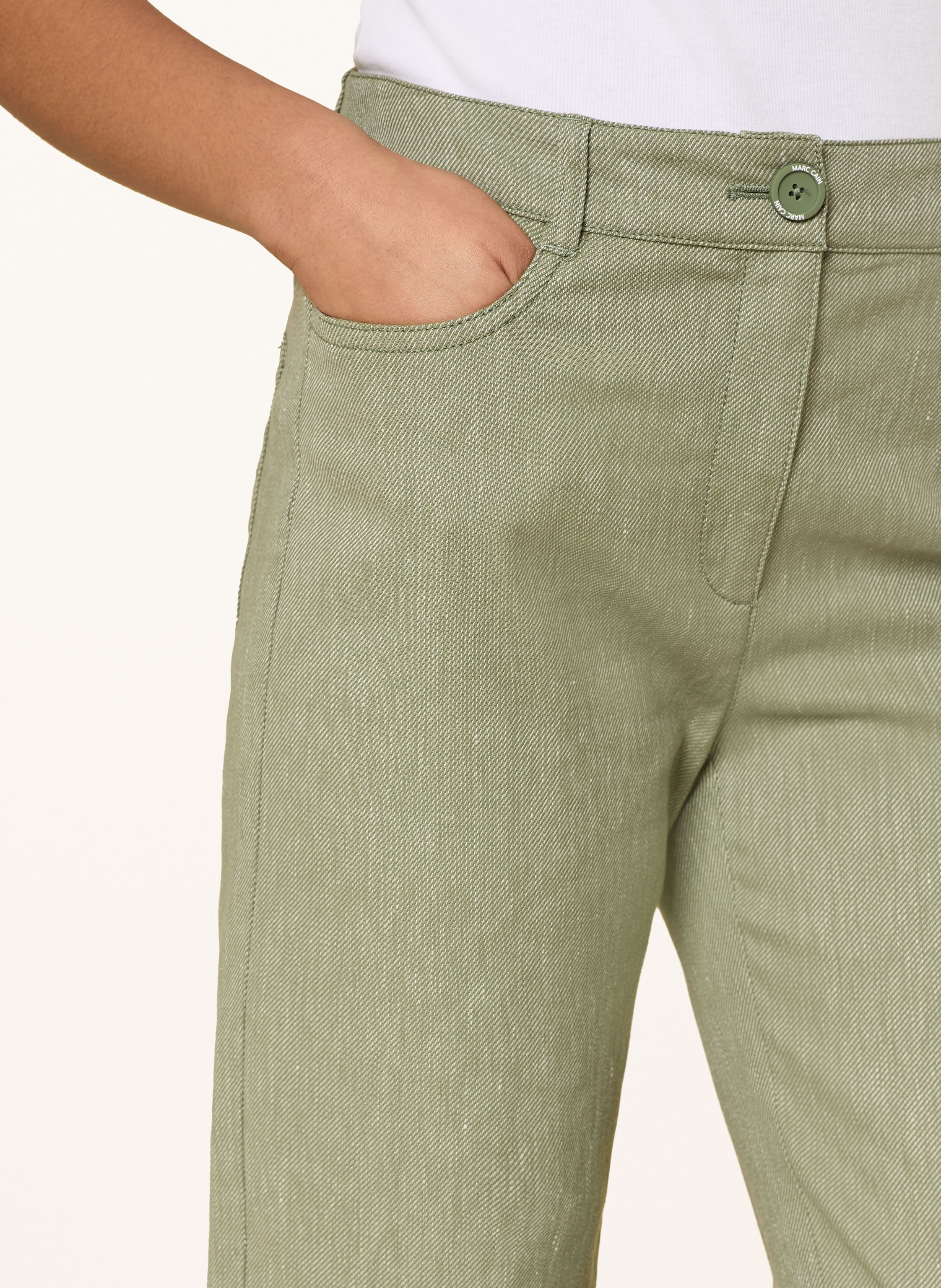 Thumbnail - Marc Cain 7/8-Hose Wukari Mit Leinen gruen