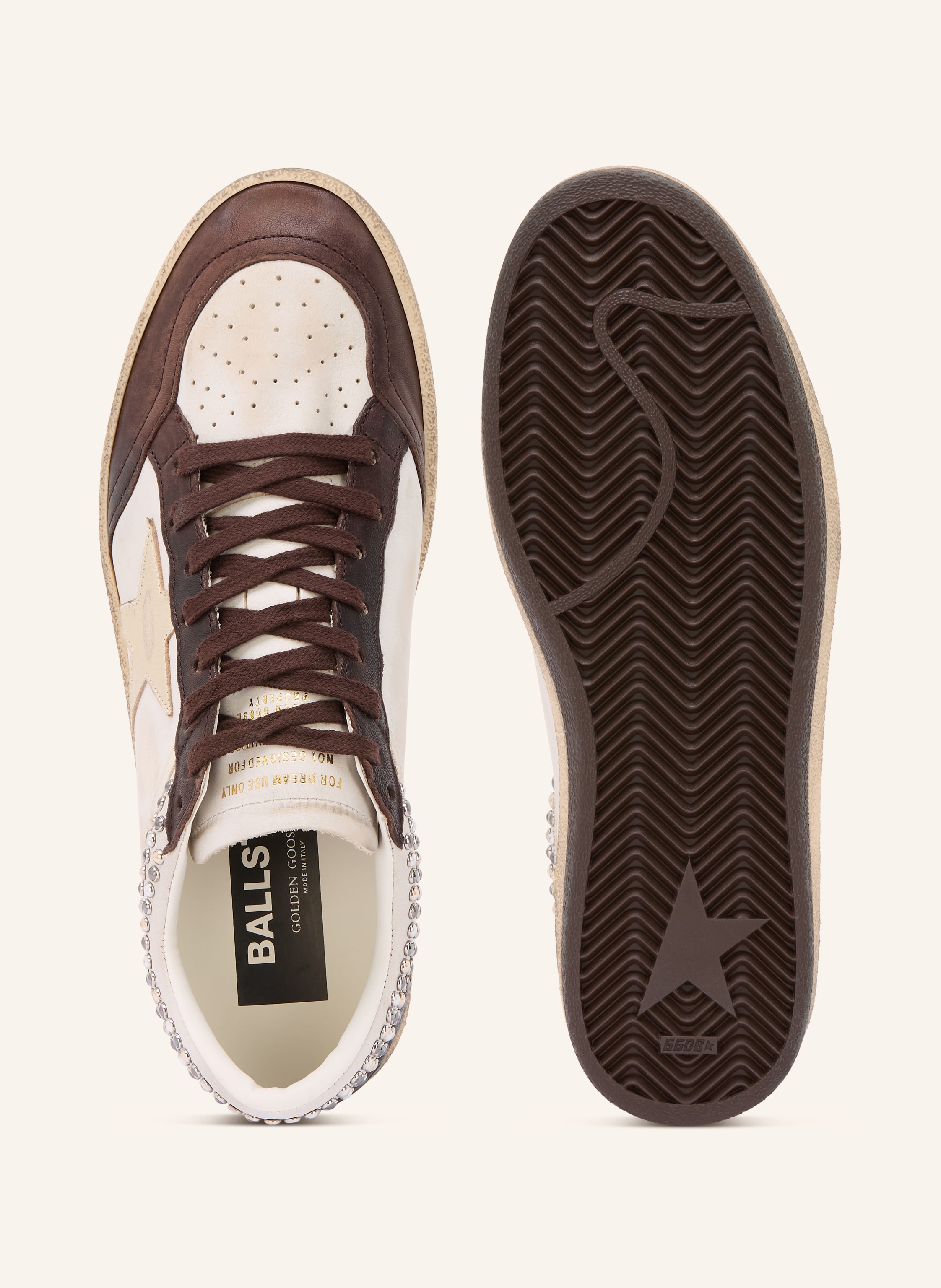 Thumbnail - Golden Goose Sneaker Ball Star Mit Schmuckperlen weiss
