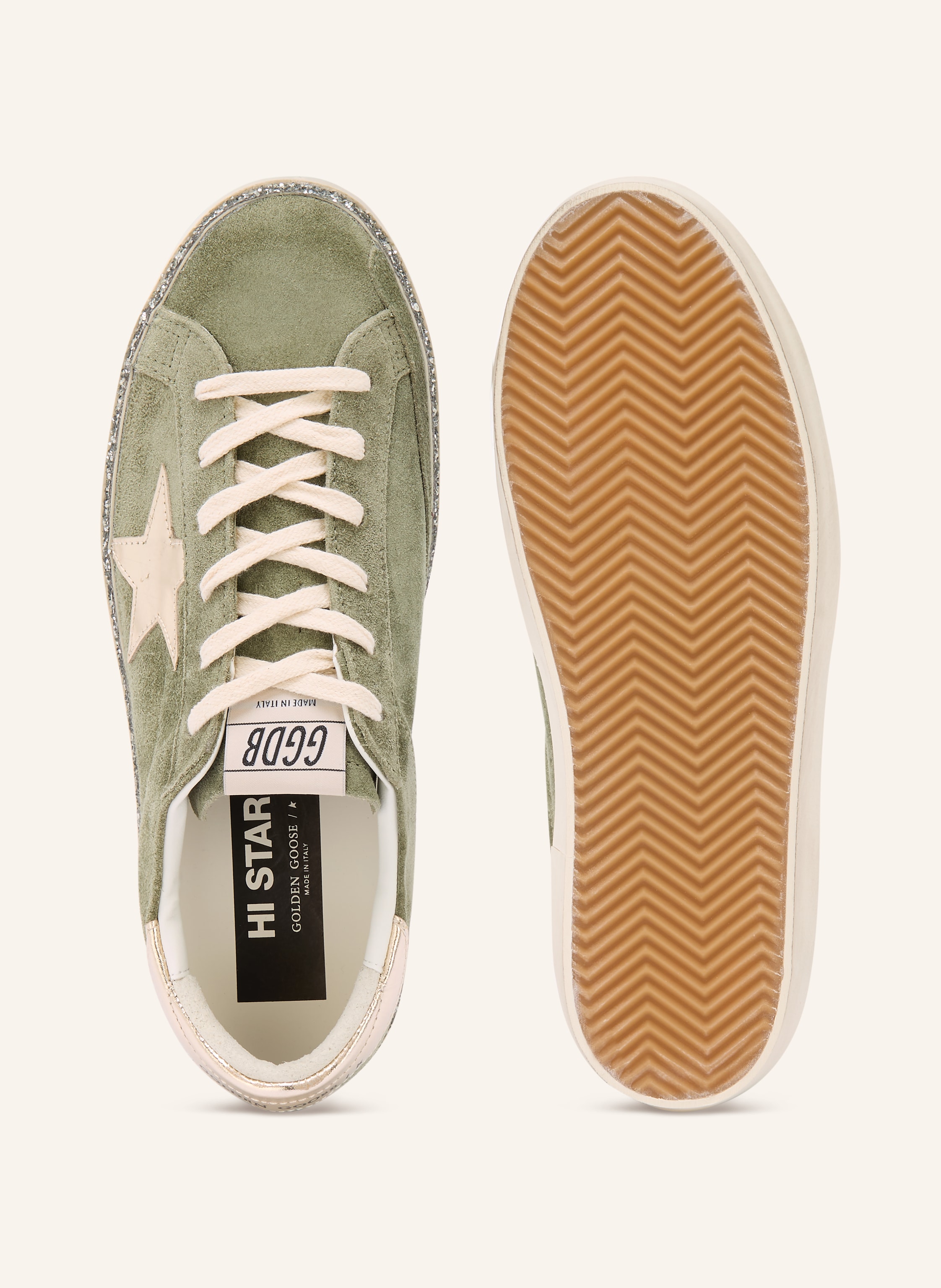 Thumbnail - Golden Goose Sneaker Hi Star gruen