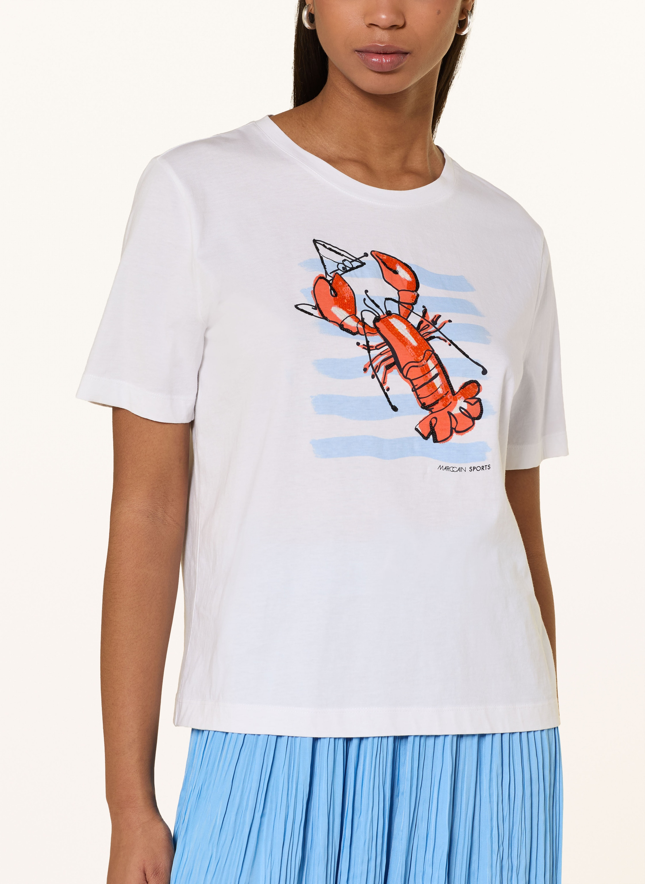 Thumbnail - Marc Cain T-Shirt Mit Pailletten weiss