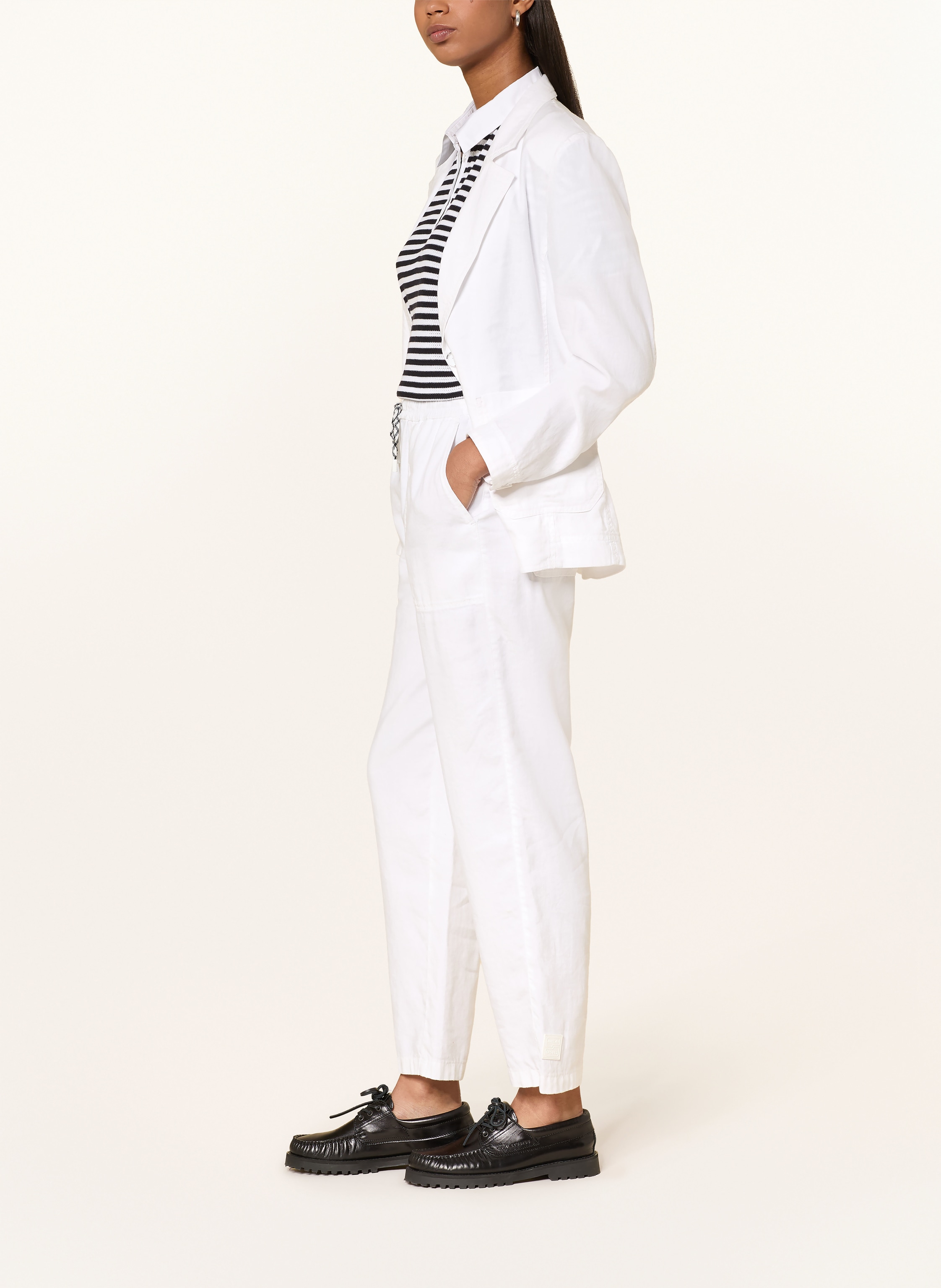 Thumbnail - Marc Cain Hose Ranchi Mit Leinen beige