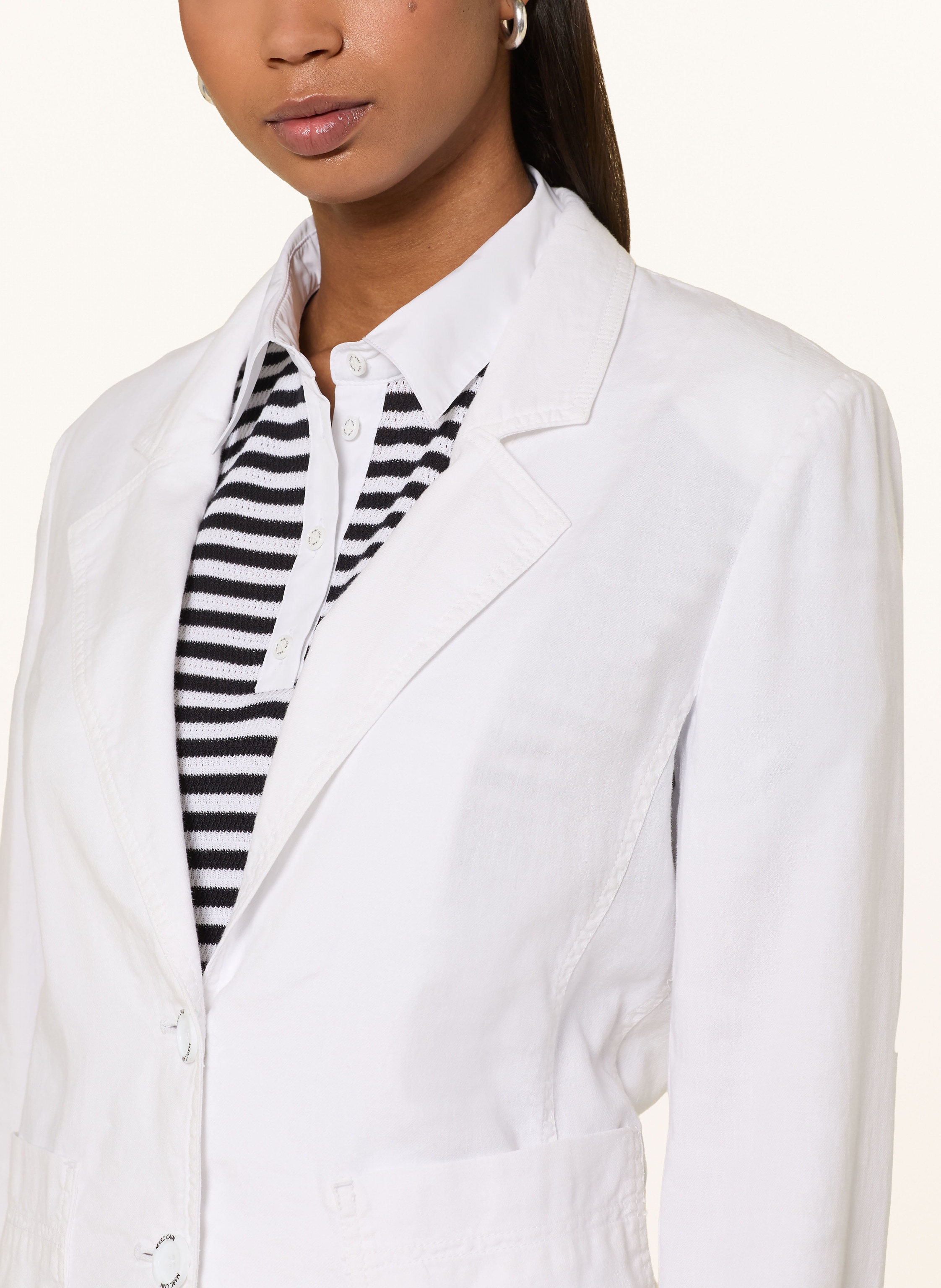 Thumbnail - Marc Cain Blazer Mit Leinen weiss