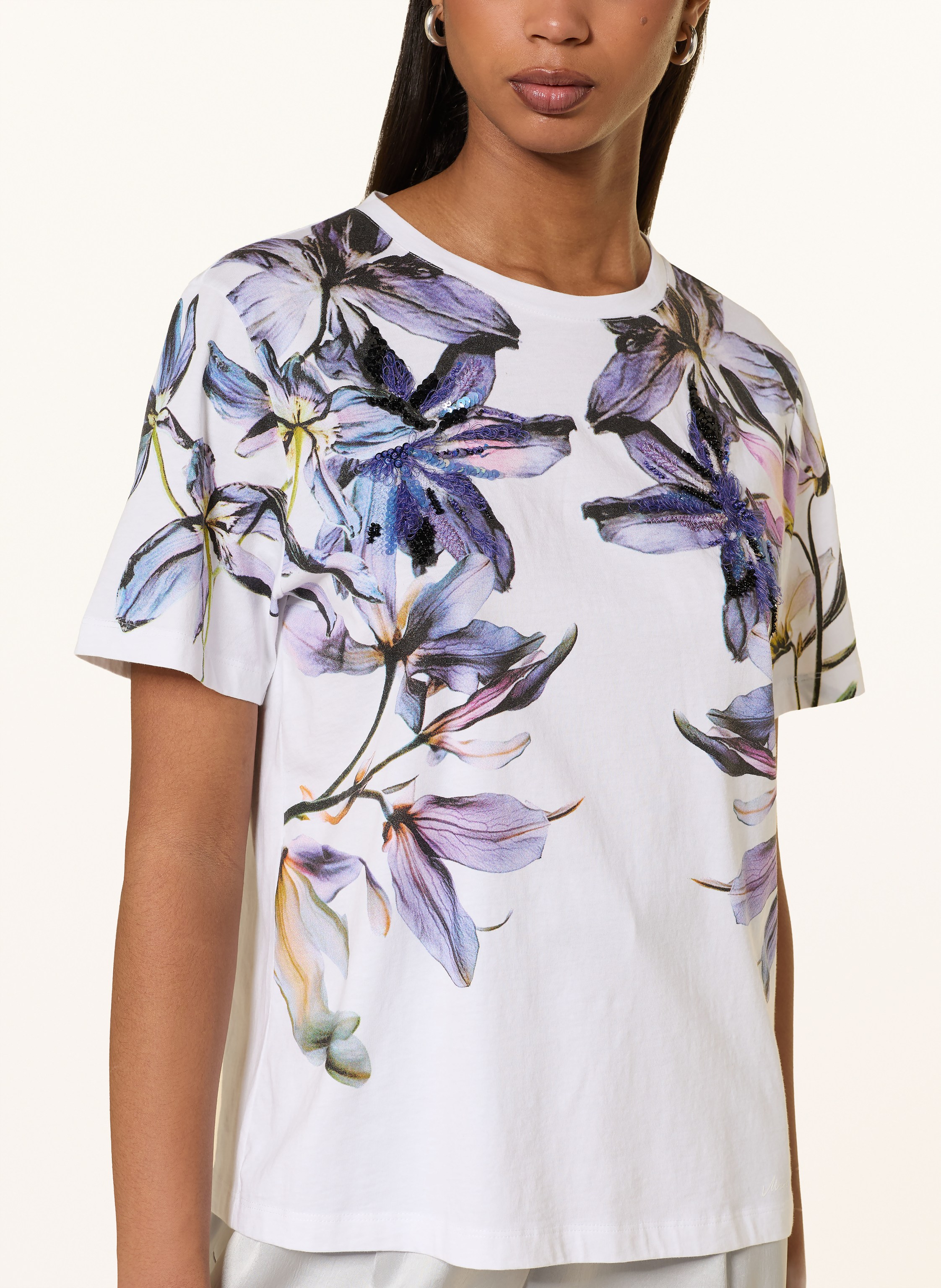 Thumbnail - Marc Cain T-Shirt Mit Pailletten weiss