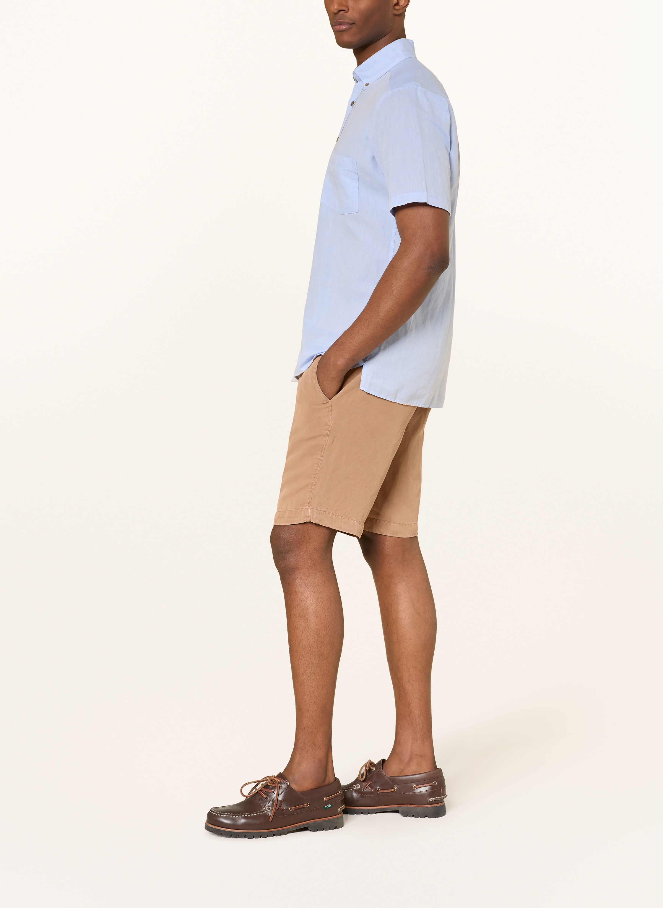 Thumbnail - Strellson Shorts Kaji Relaxed Fit Mit Leinen braun