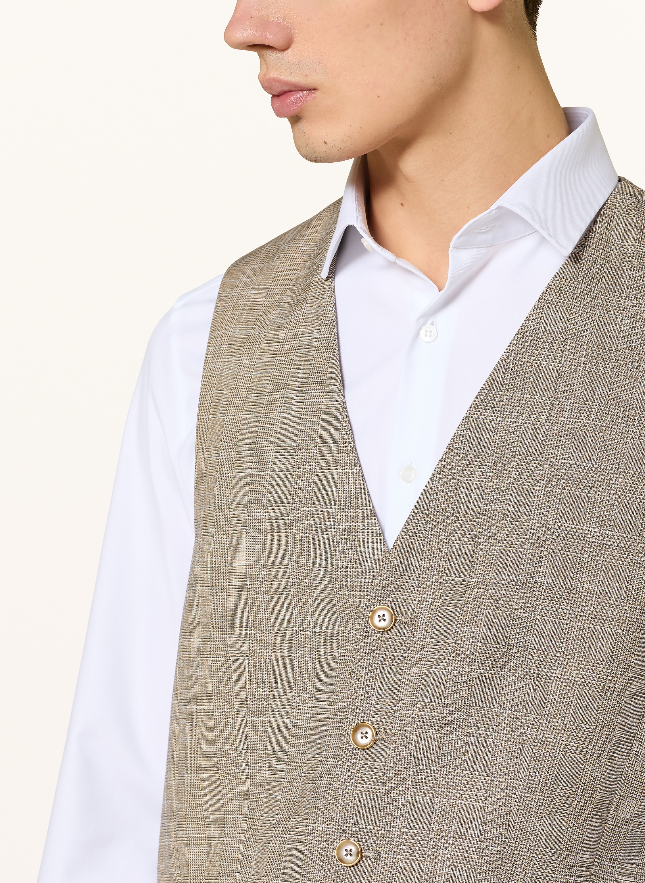 Thumbnail - Digel Anzugweste Edgar Modern Fit beige