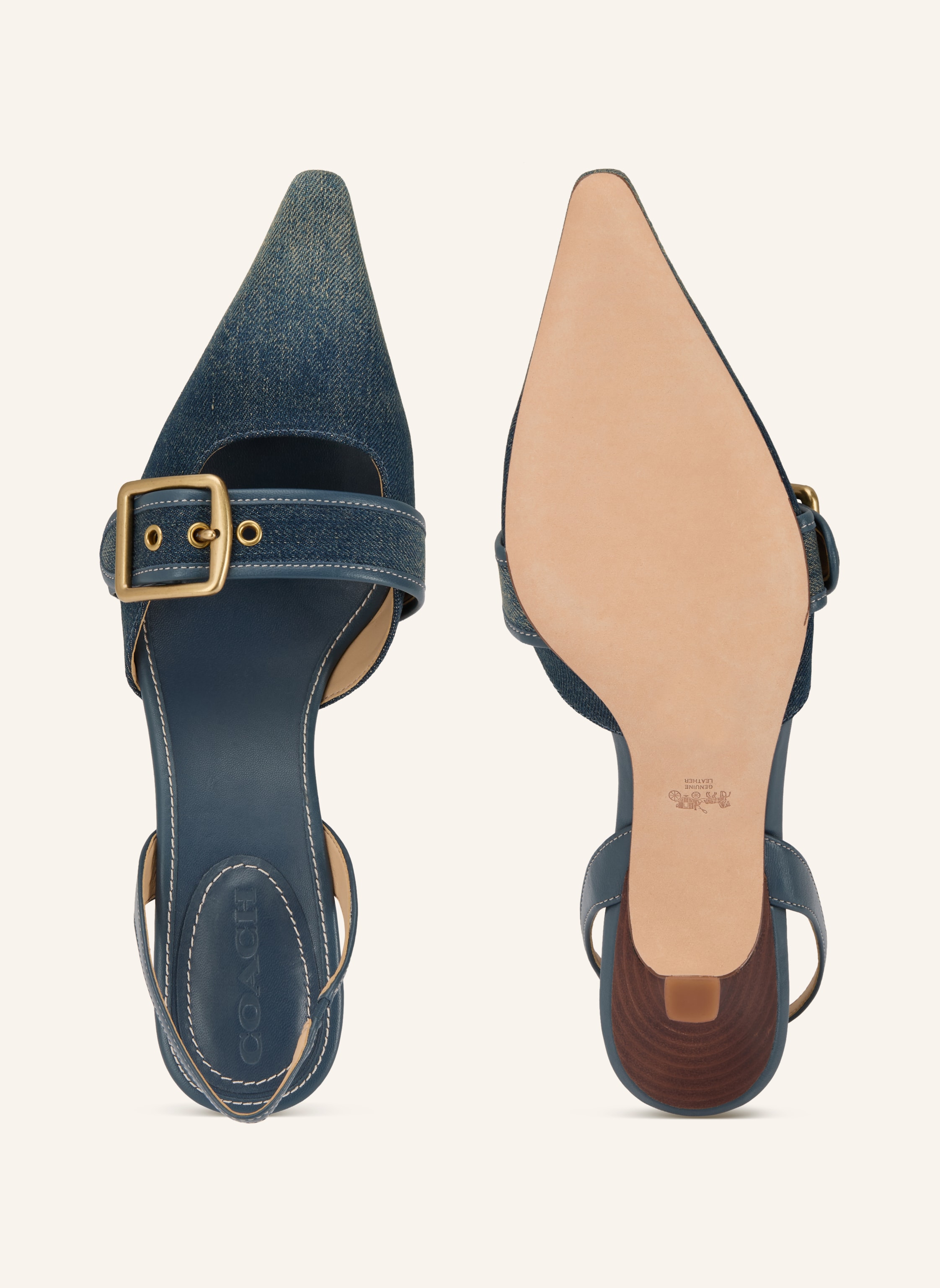 Thumbnail - Coach Slingpumps Margot blau