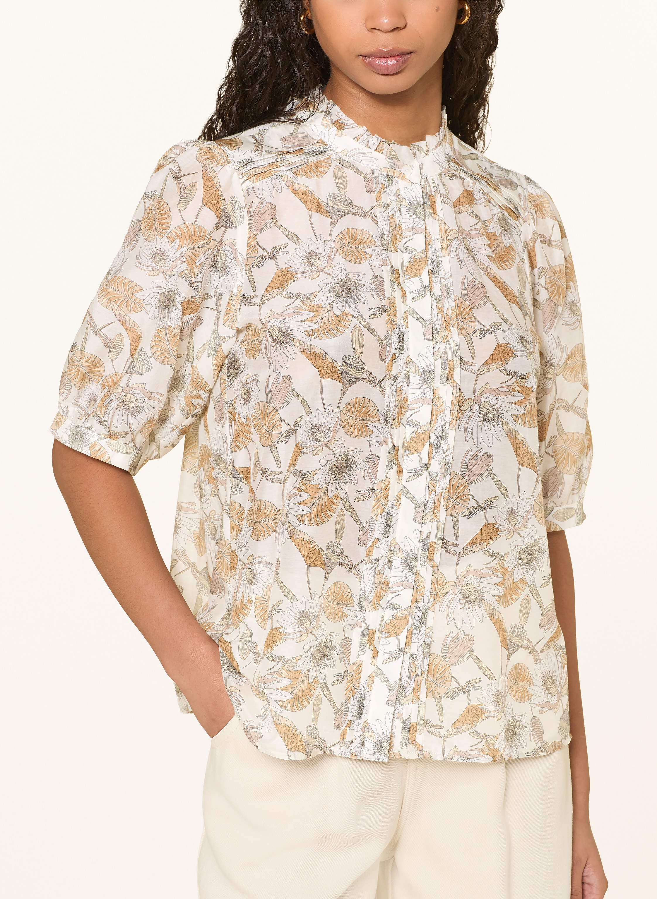 Thumbnail - Hemisphere Bluse Mit Seide weiss