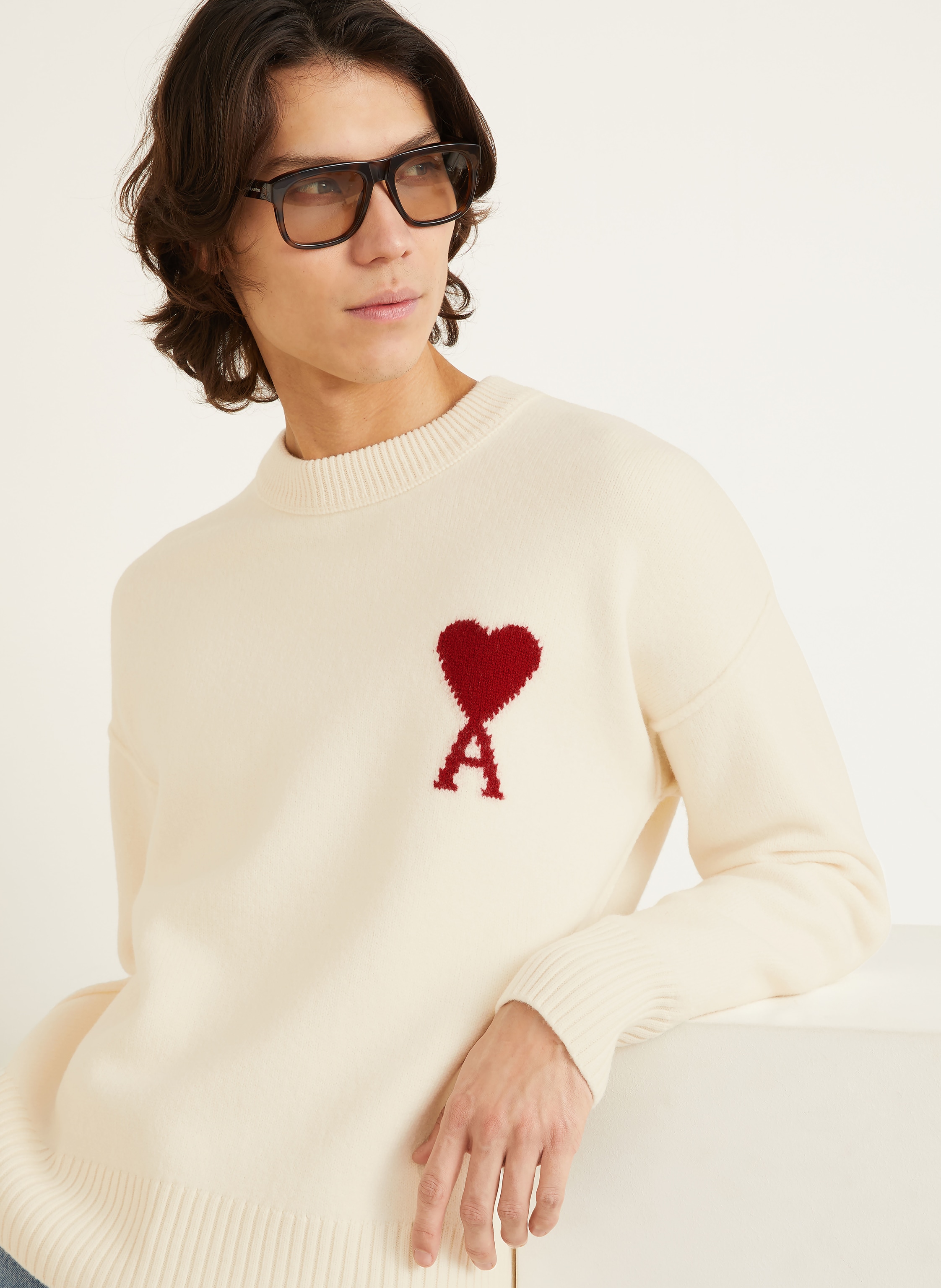 Thumbnail - Ami Paris Pullover weiss
