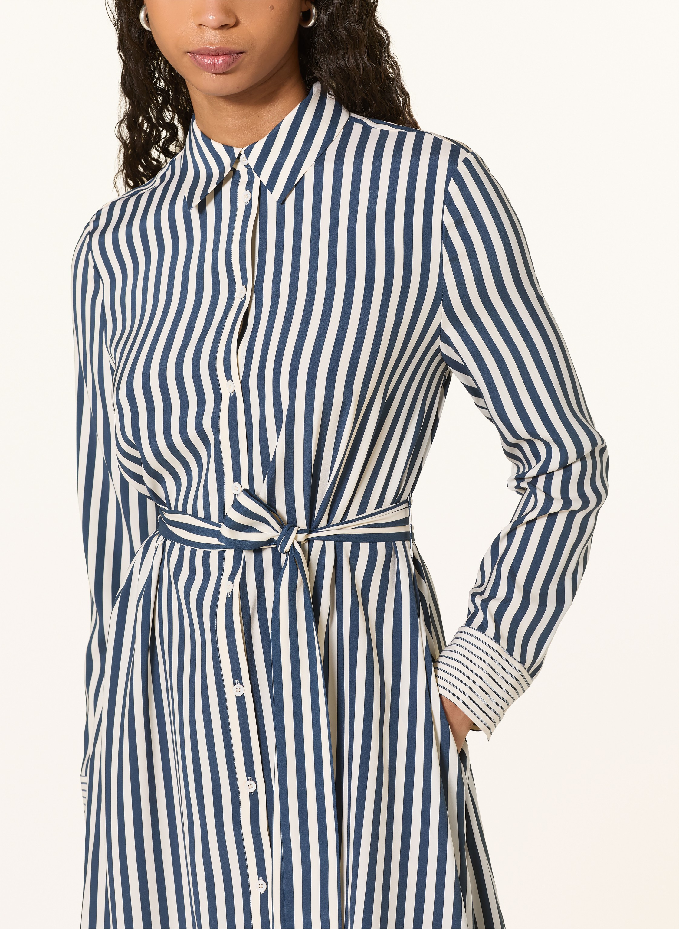 Thumbnail - Alcidia Da Veiga Hemdblusenkleid Nora Aus Seide blau