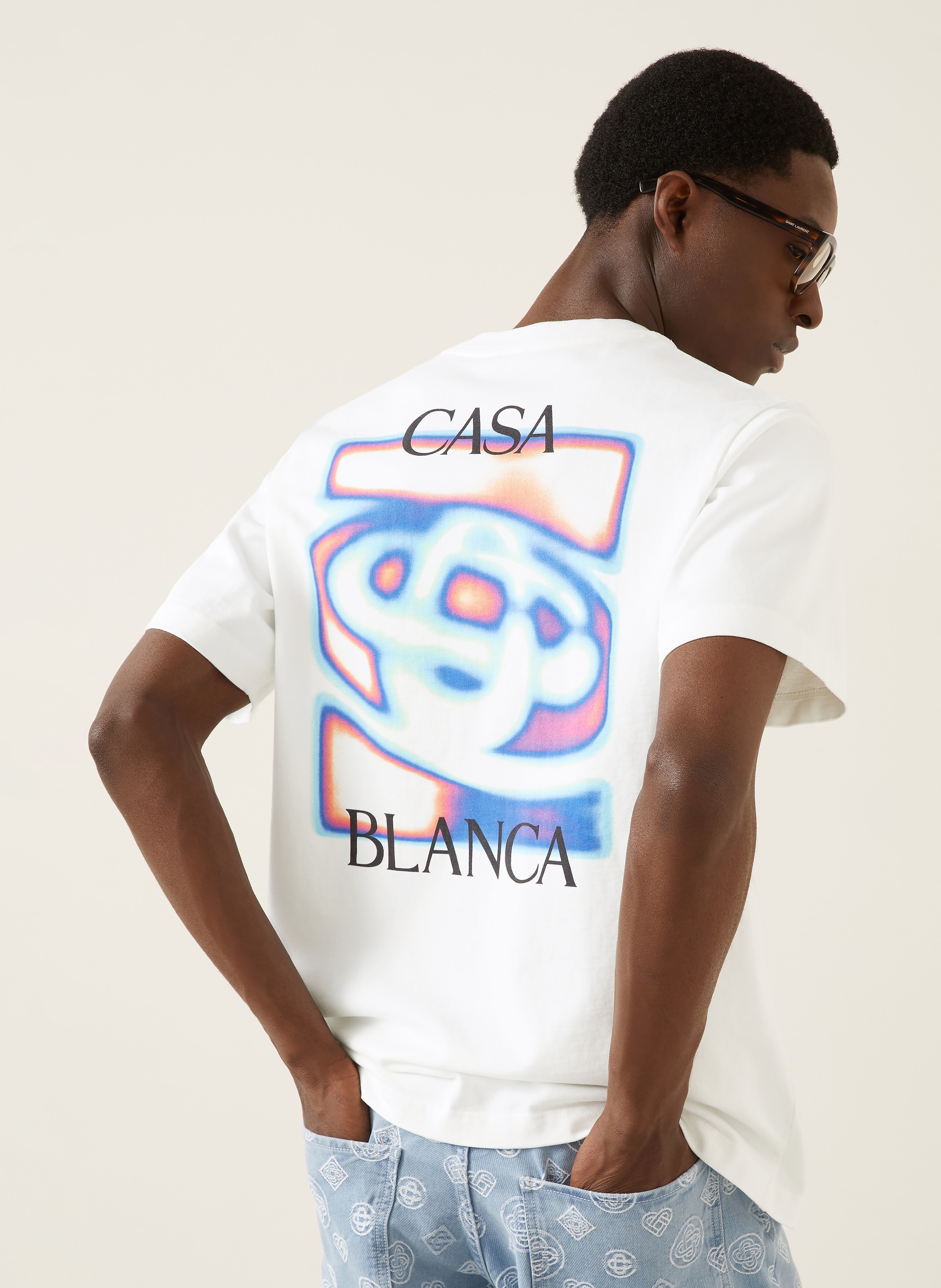 Thumbnail - Casablanca T-Shirt Heat Map weiss