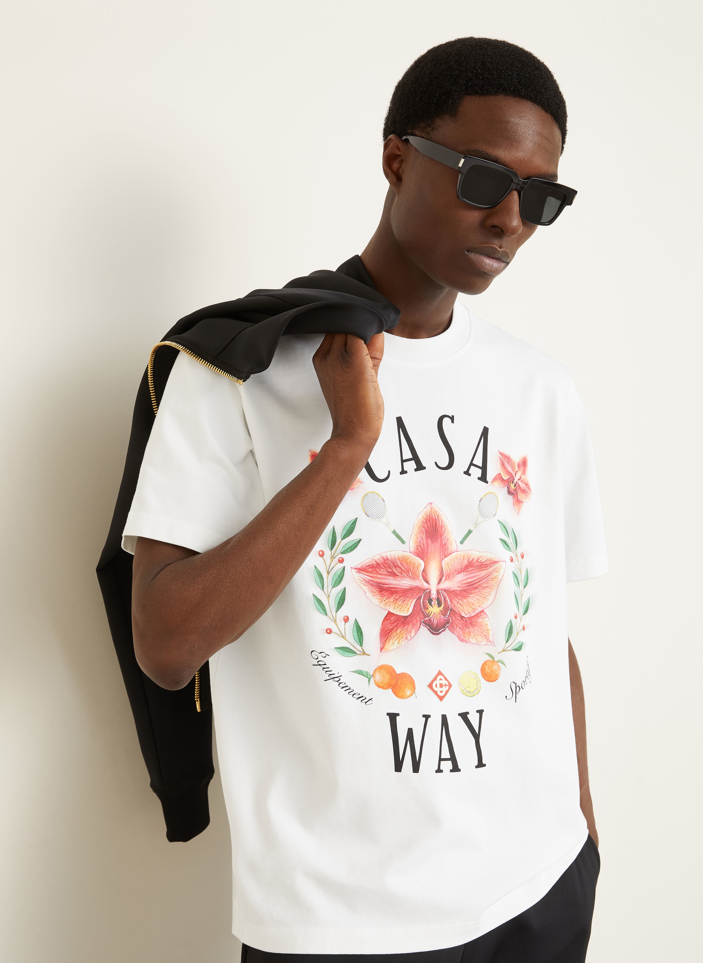 Thumbnail - Casablanca T-Shirt Casa Way Orchid weiss