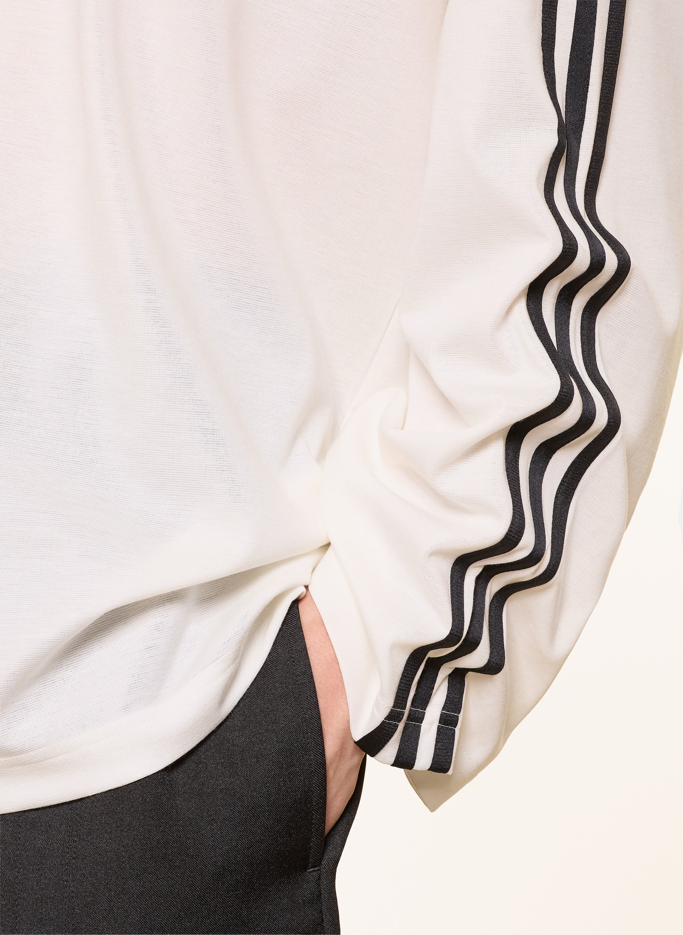 Thumbnail - Y-3 Longsleeve Mit Galonstreifen weiss