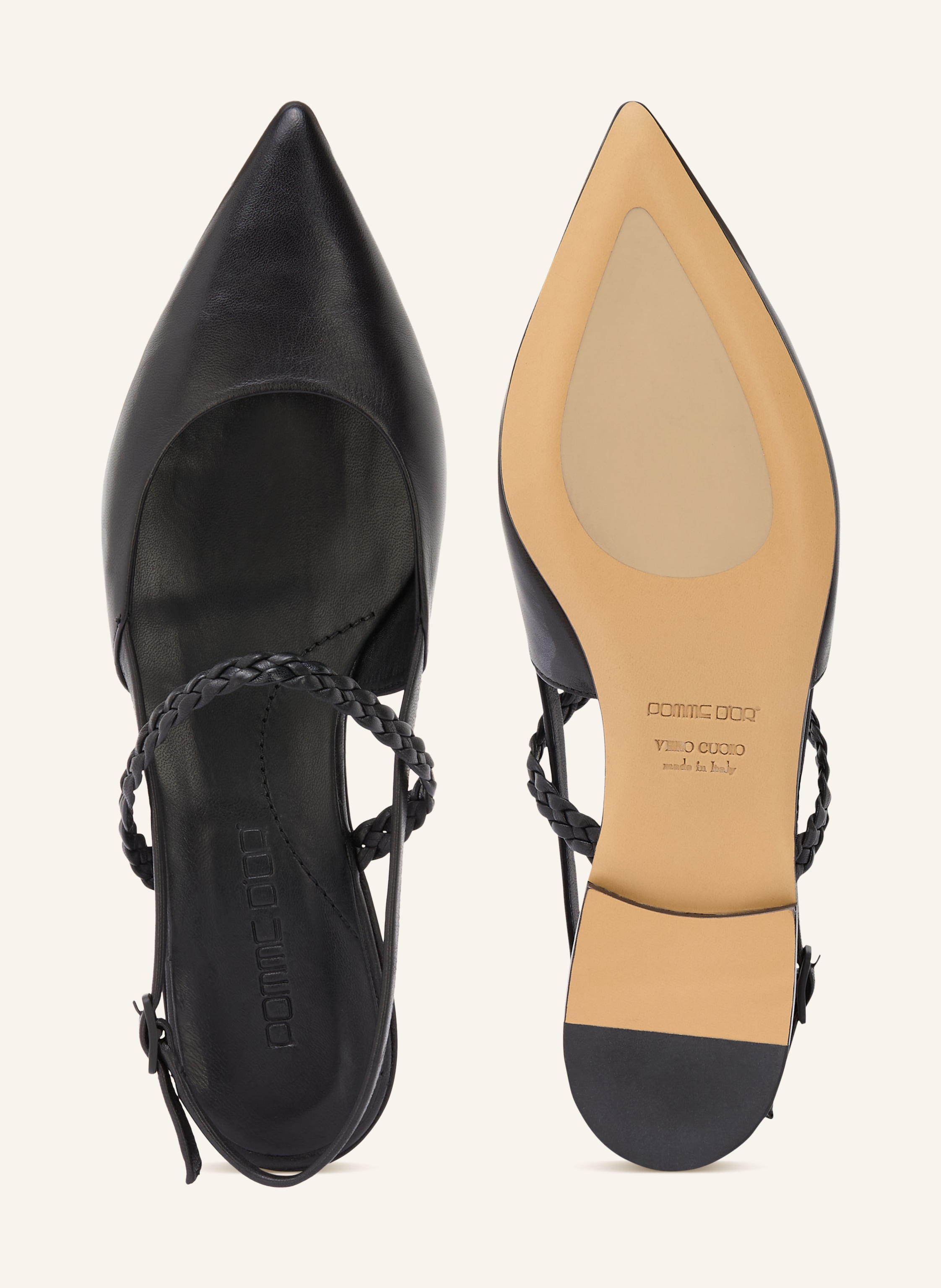 Thumbnail - Pomme D'or Slingballerinas Ingrid schwarz