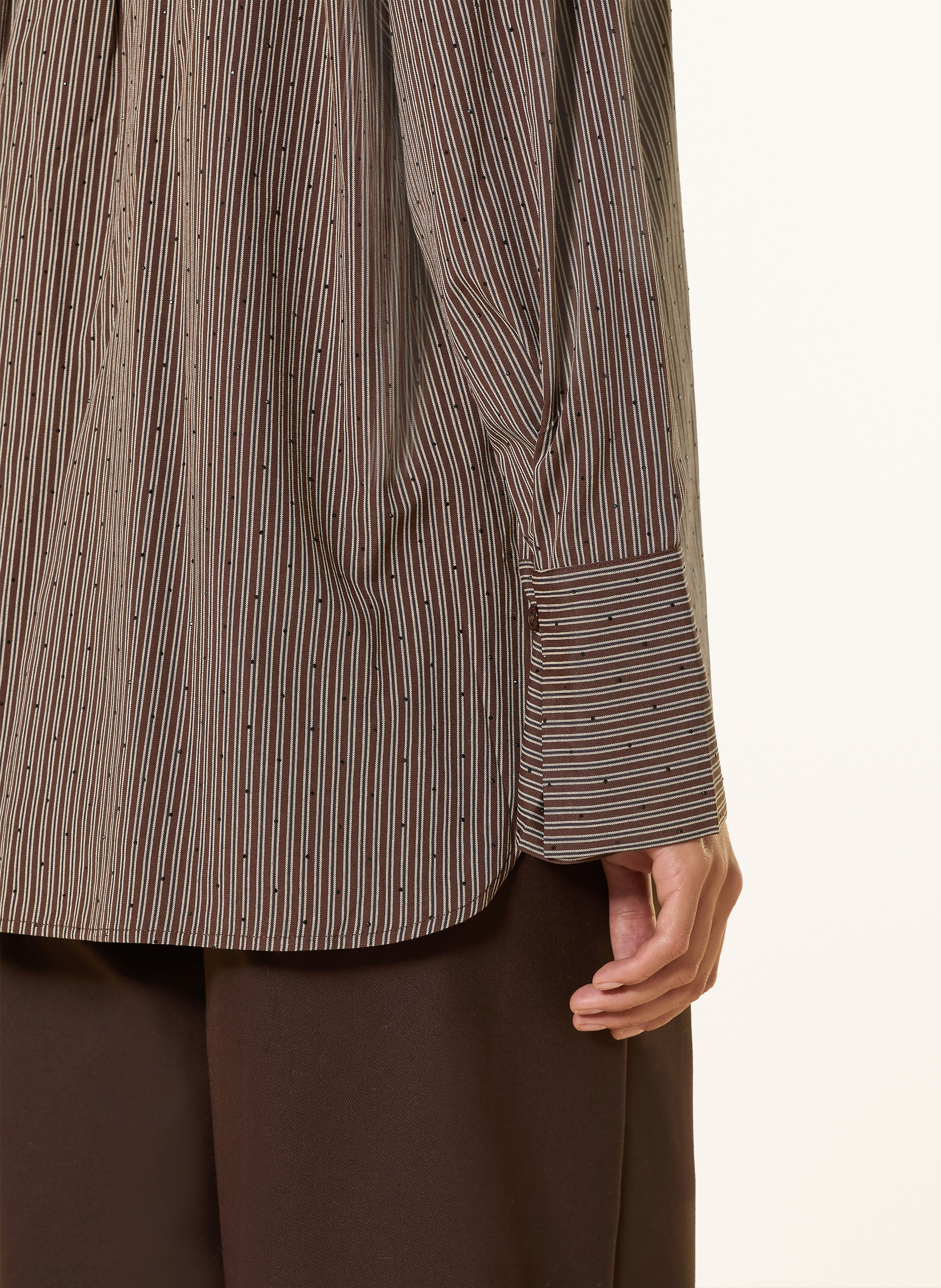 Thumbnail - Neo Noir Hemdbluse Dita Mit Schmucksteinen braun