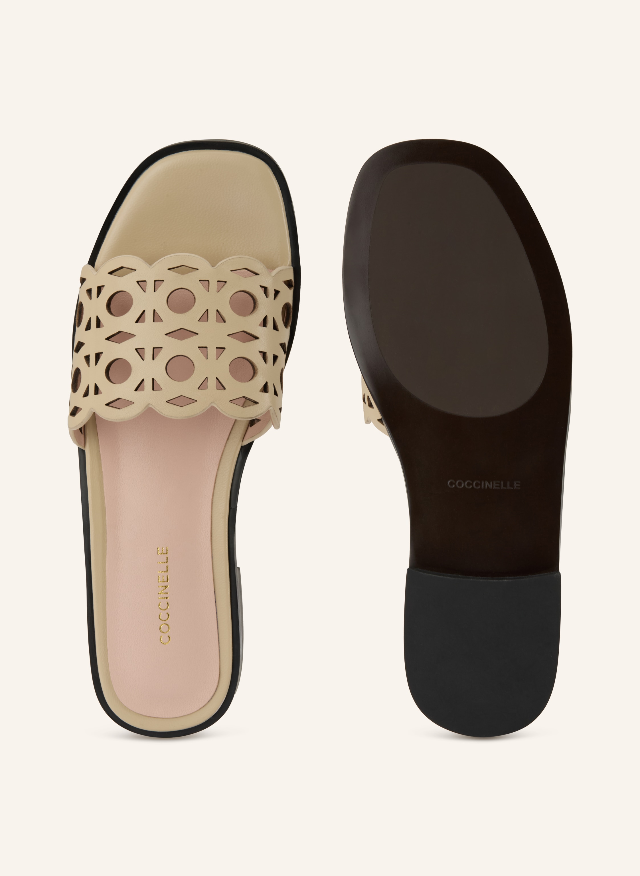 Thumbnail - Coccinelle Pantoletten beige