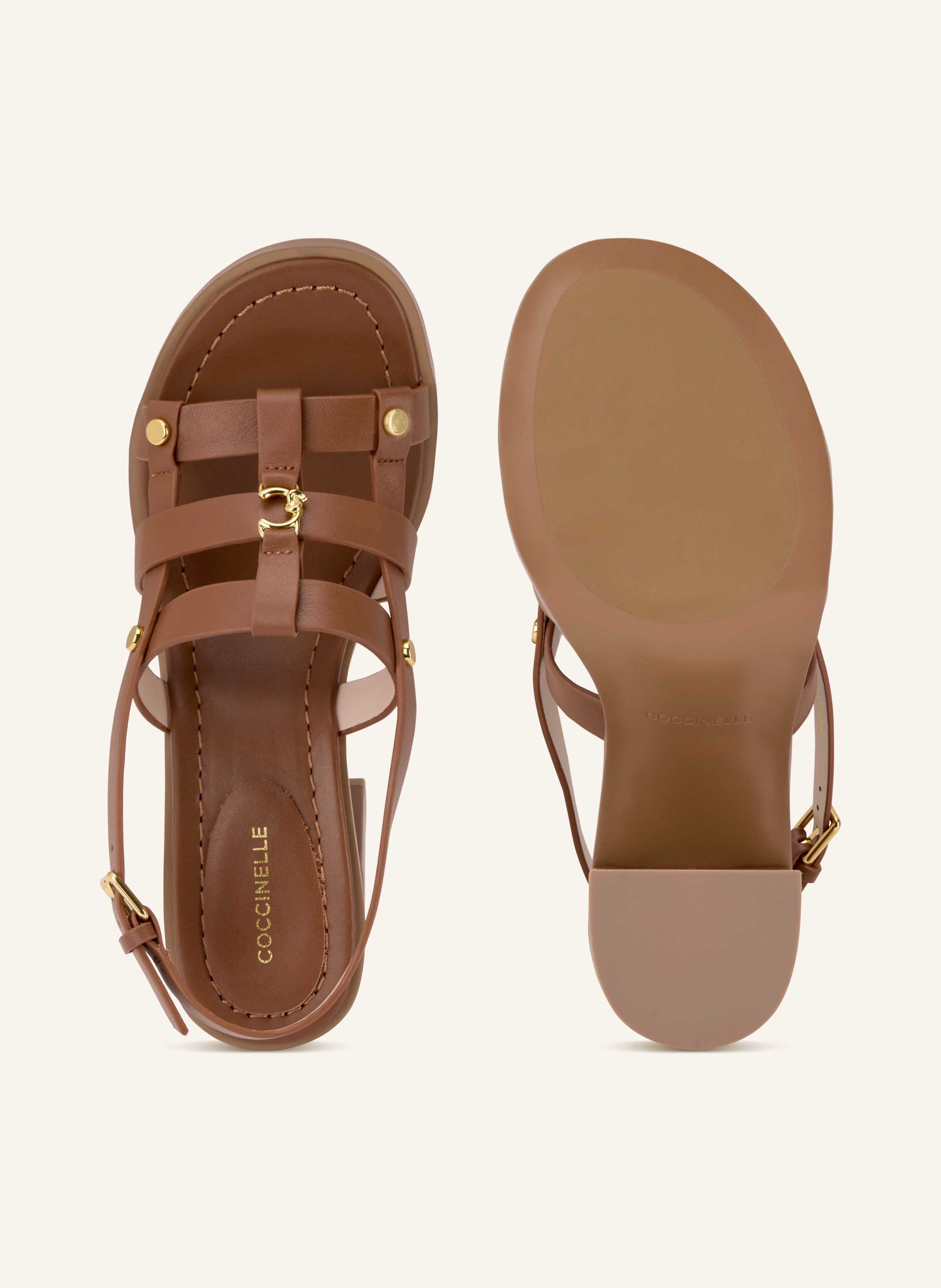 Thumbnail - Coccinelle Sandaletten Mit Nieten braun