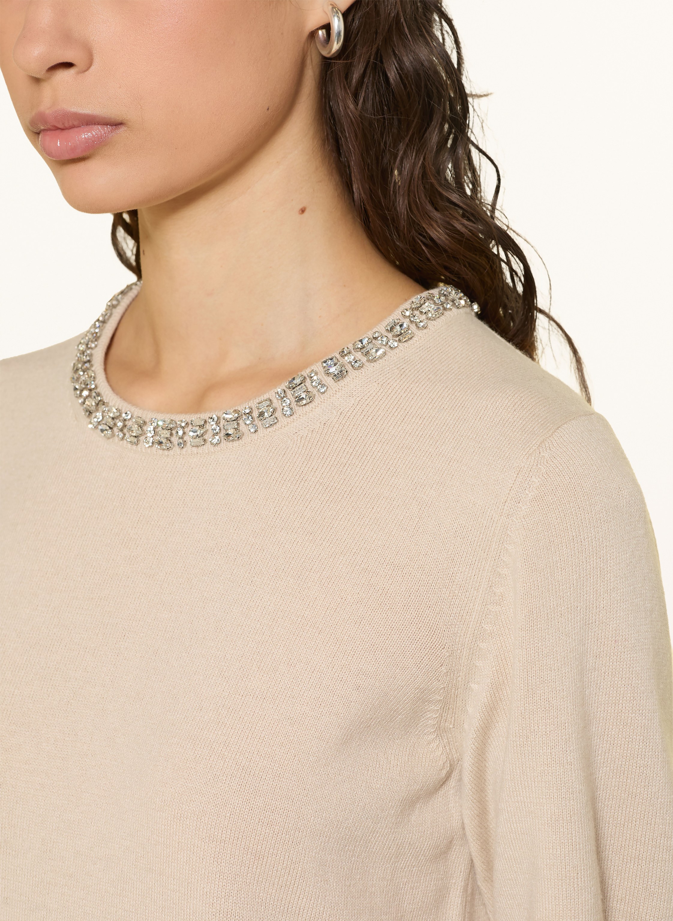 Thumbnail - Joop! Strickshirt Krissi Mit Schmucksteinen beige