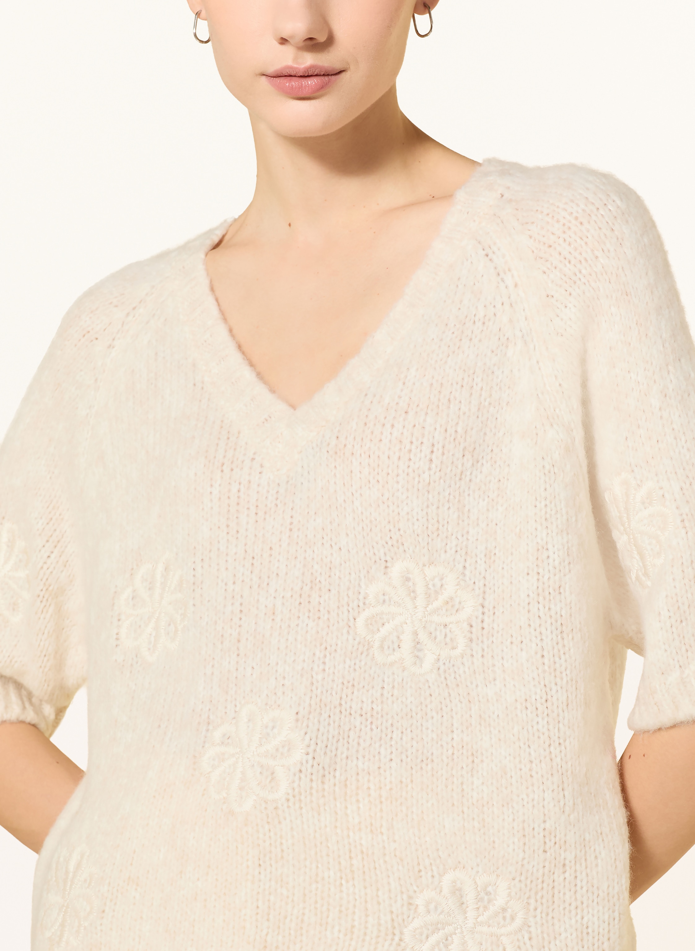 Thumbnail - Milano Italy Pullover Mit 3/4-Arm weiss