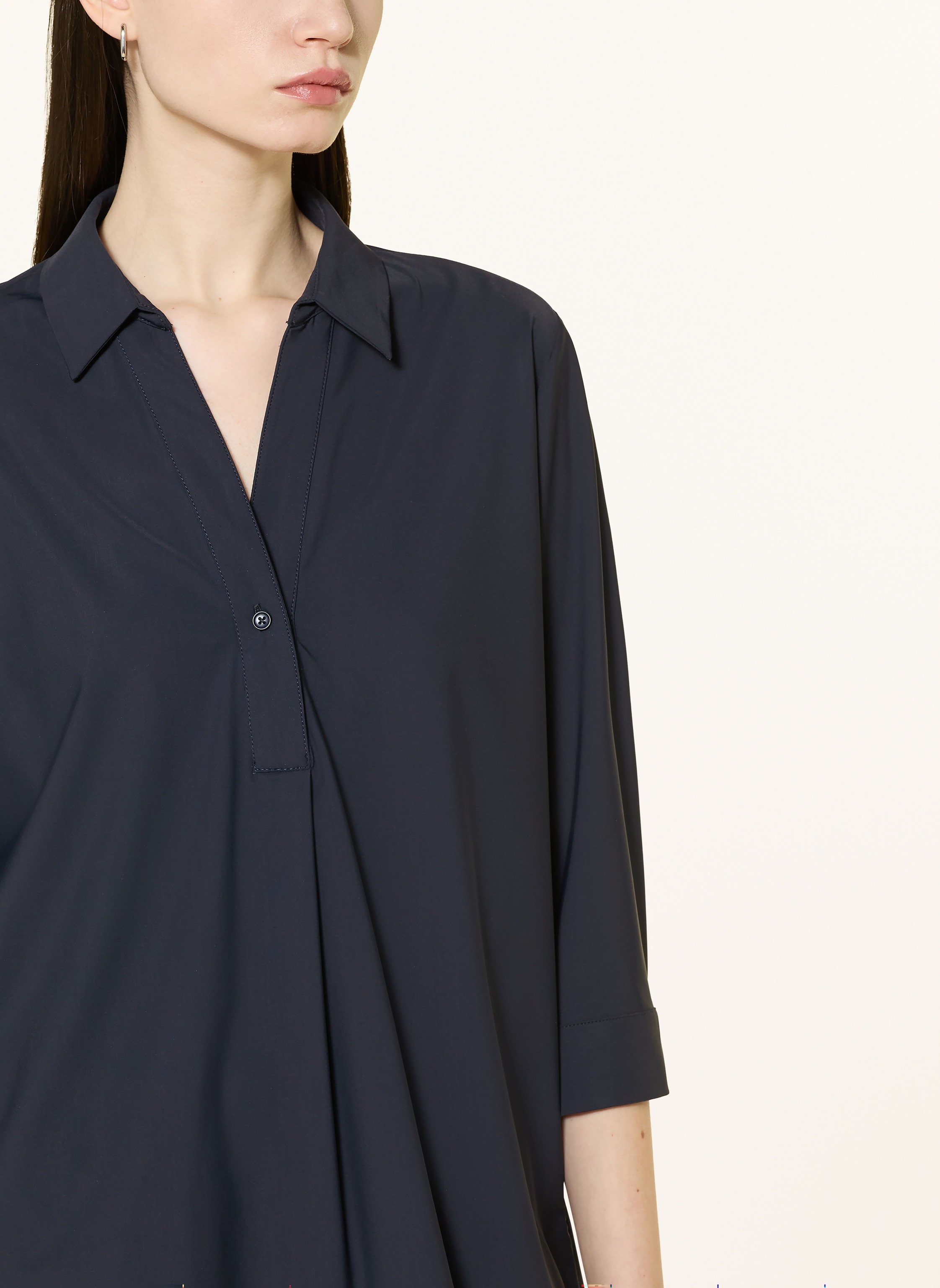 Thumbnail - Milano Italy Blusenshirt Aus Jersey Mit 3/4-Arm blau