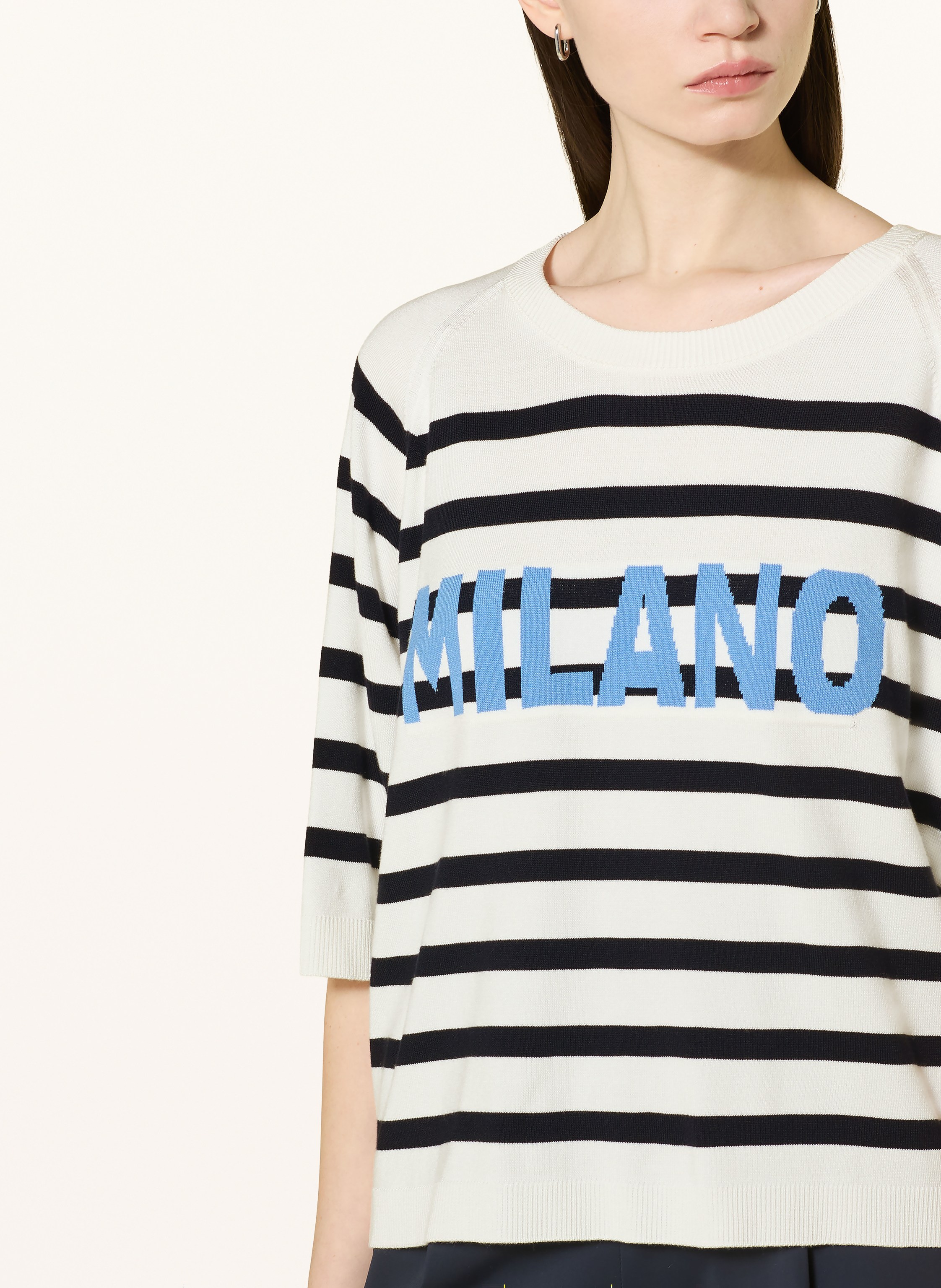 Thumbnail - Milano Italy Oversized-Pullover Mit 3/4-Arm blau