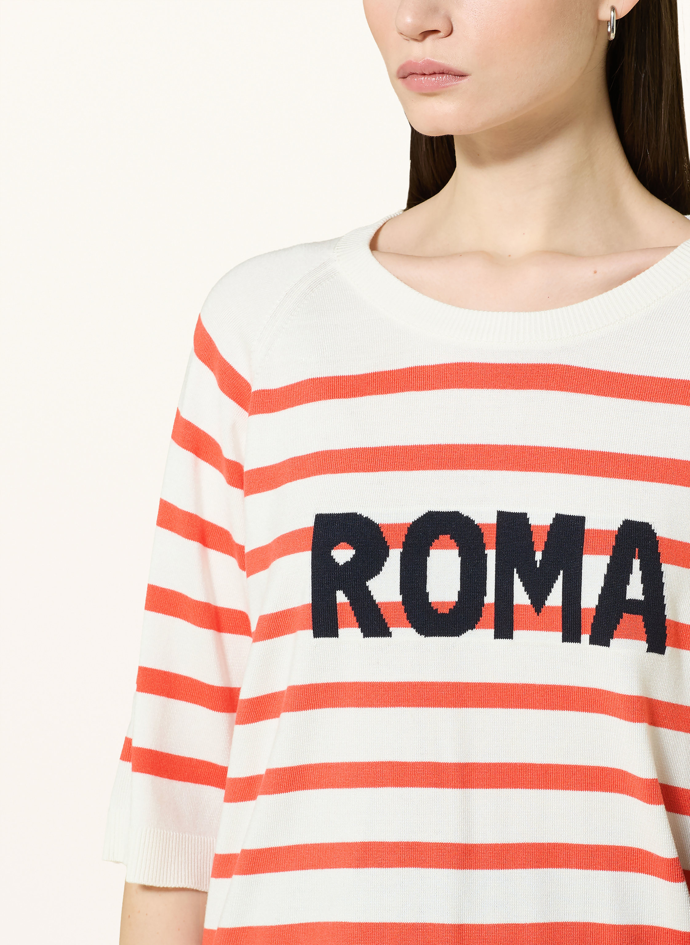 Thumbnail - Milano Italy Oversized-Pullover Mit 3/4-Arm rot