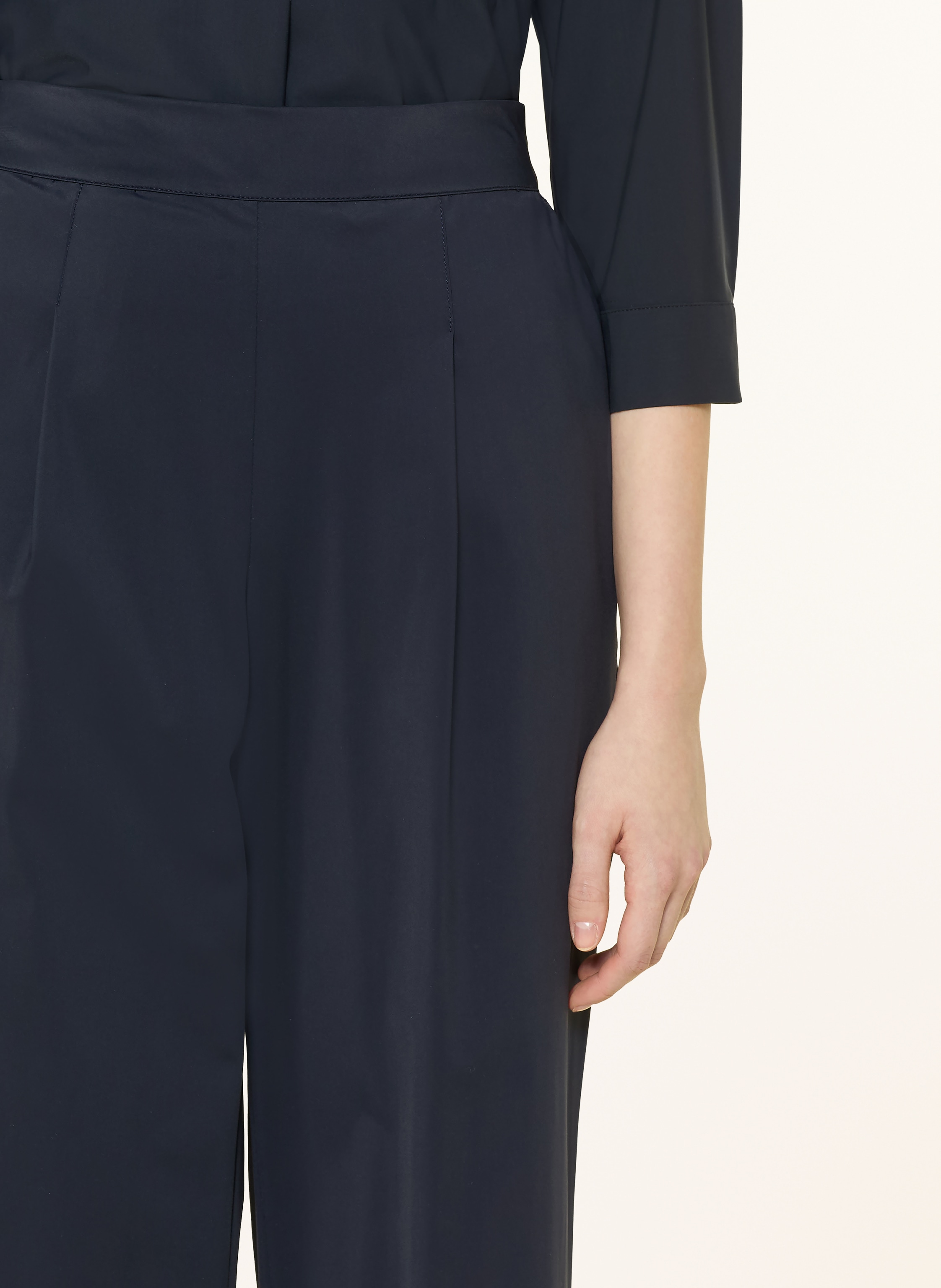 Thumbnail - Milano Italy Marlenehose Aus Jersey blau