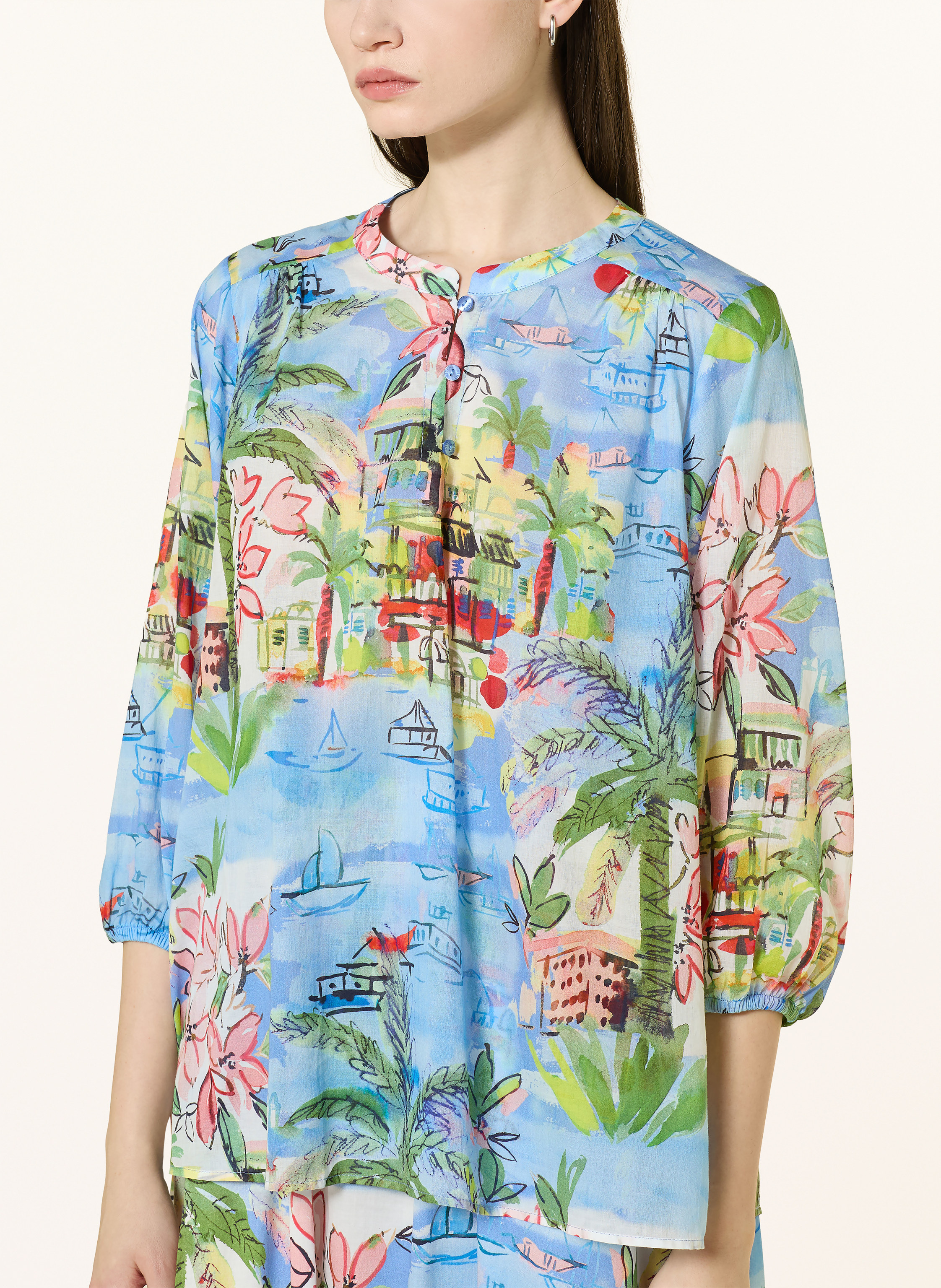 Thumbnail - Milano Italy Blusenshirt Mit 3/4-Arm blau