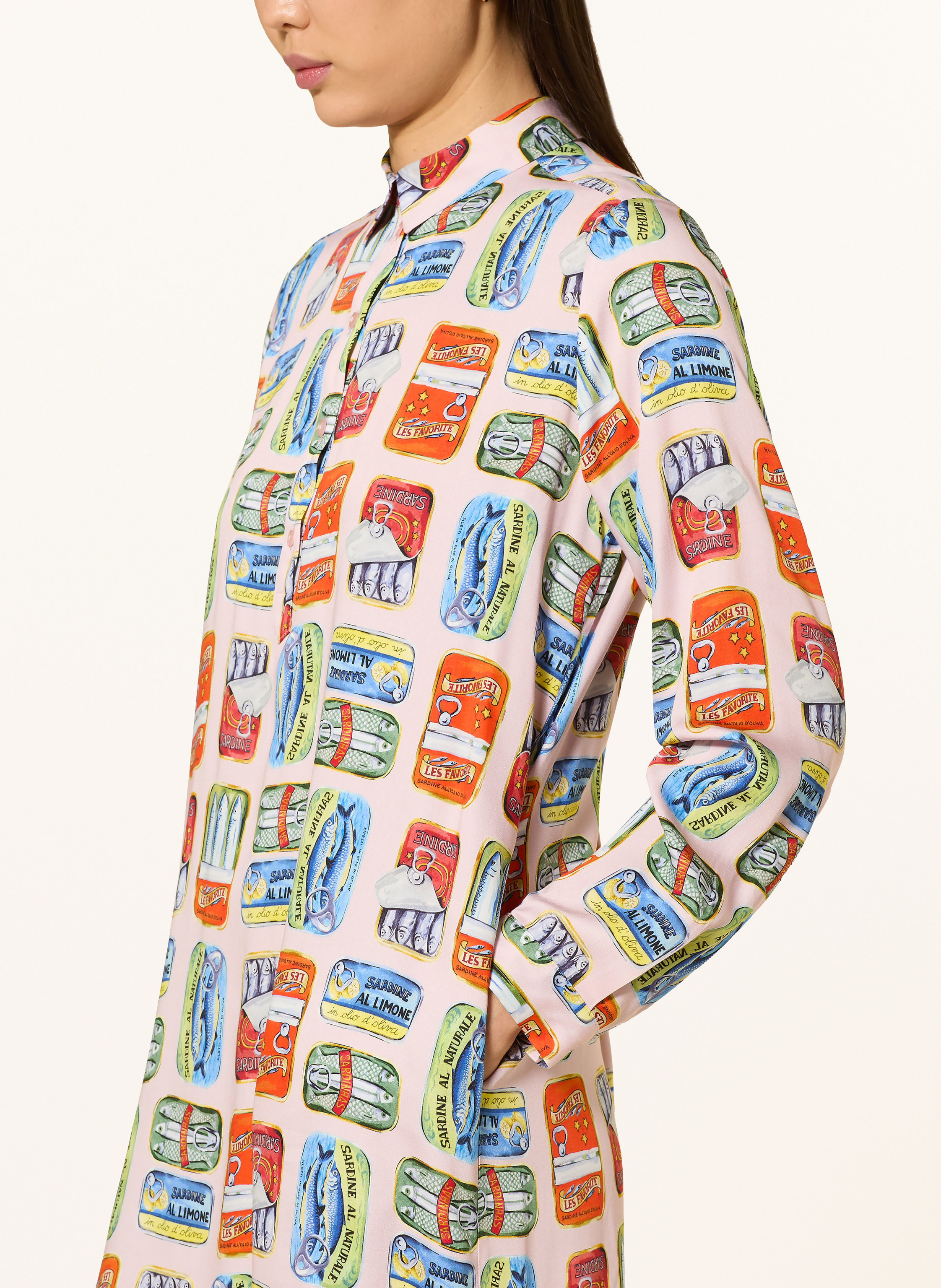 Thumbnail - Milano Italy Hemdblusenkleid blau