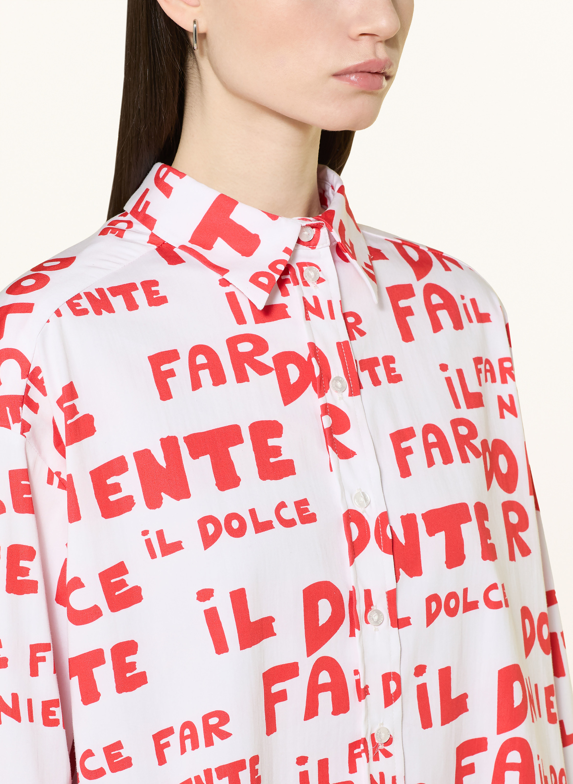 Thumbnail - Milano Italy Oversized-Hemdbluse weiss