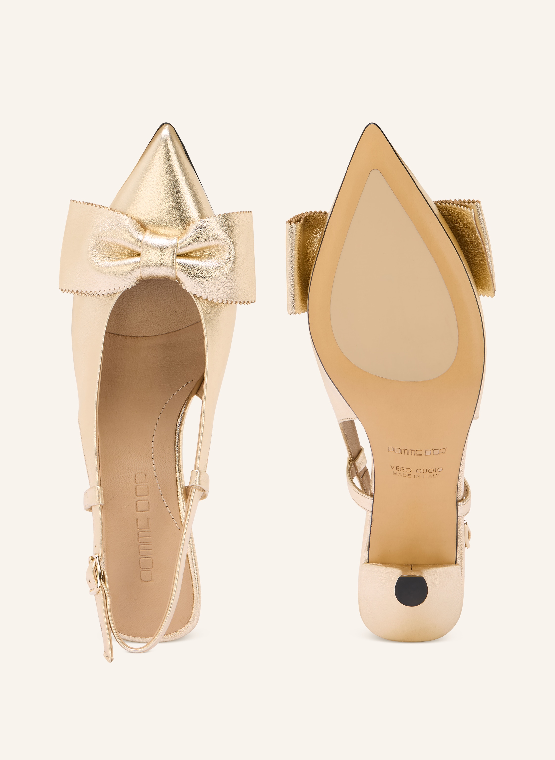 Thumbnail - Pomme D'or Slingpumps Henriette gold