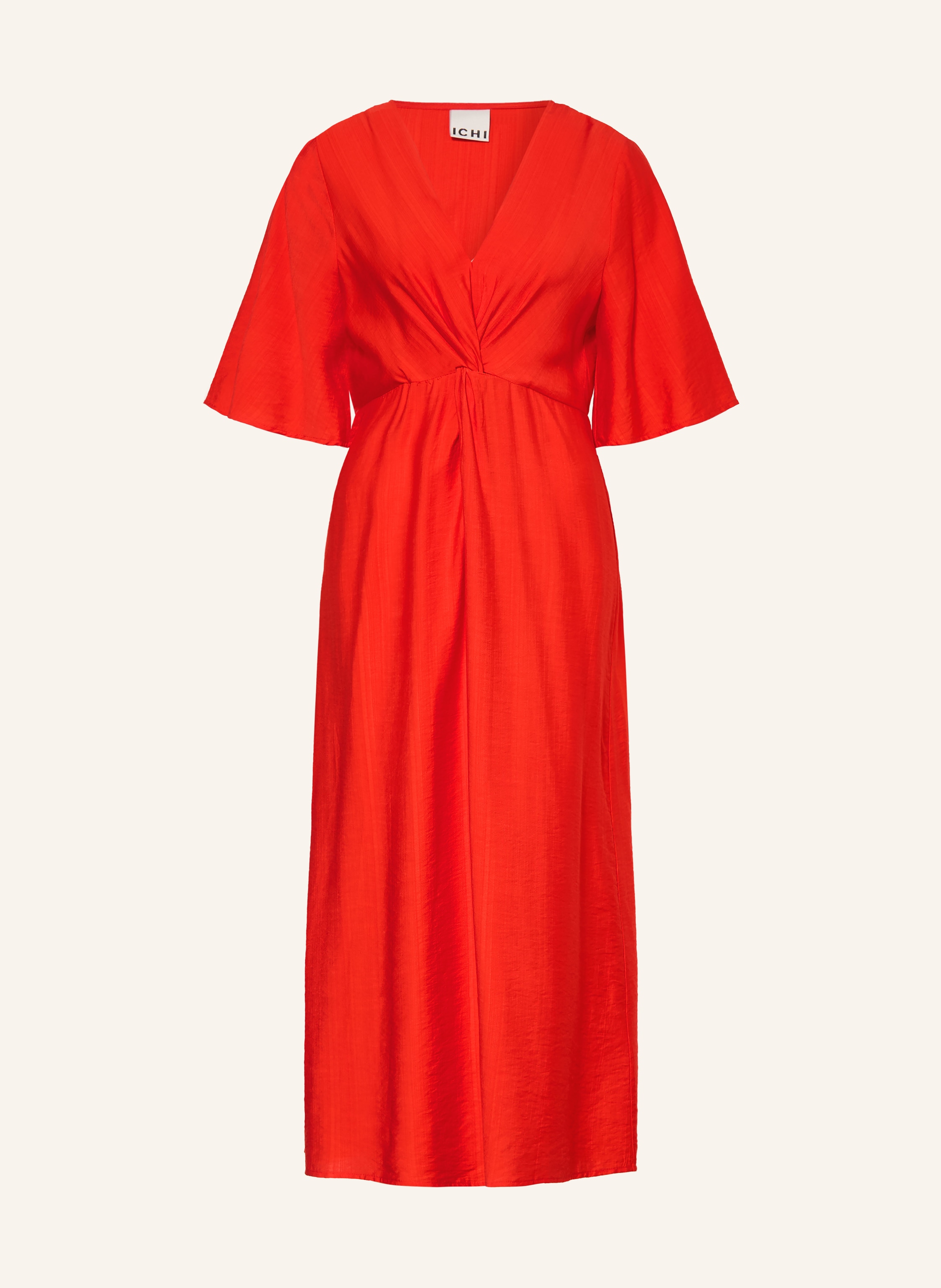 Ichi Kleid Ihimelda In Wickeloptik rot