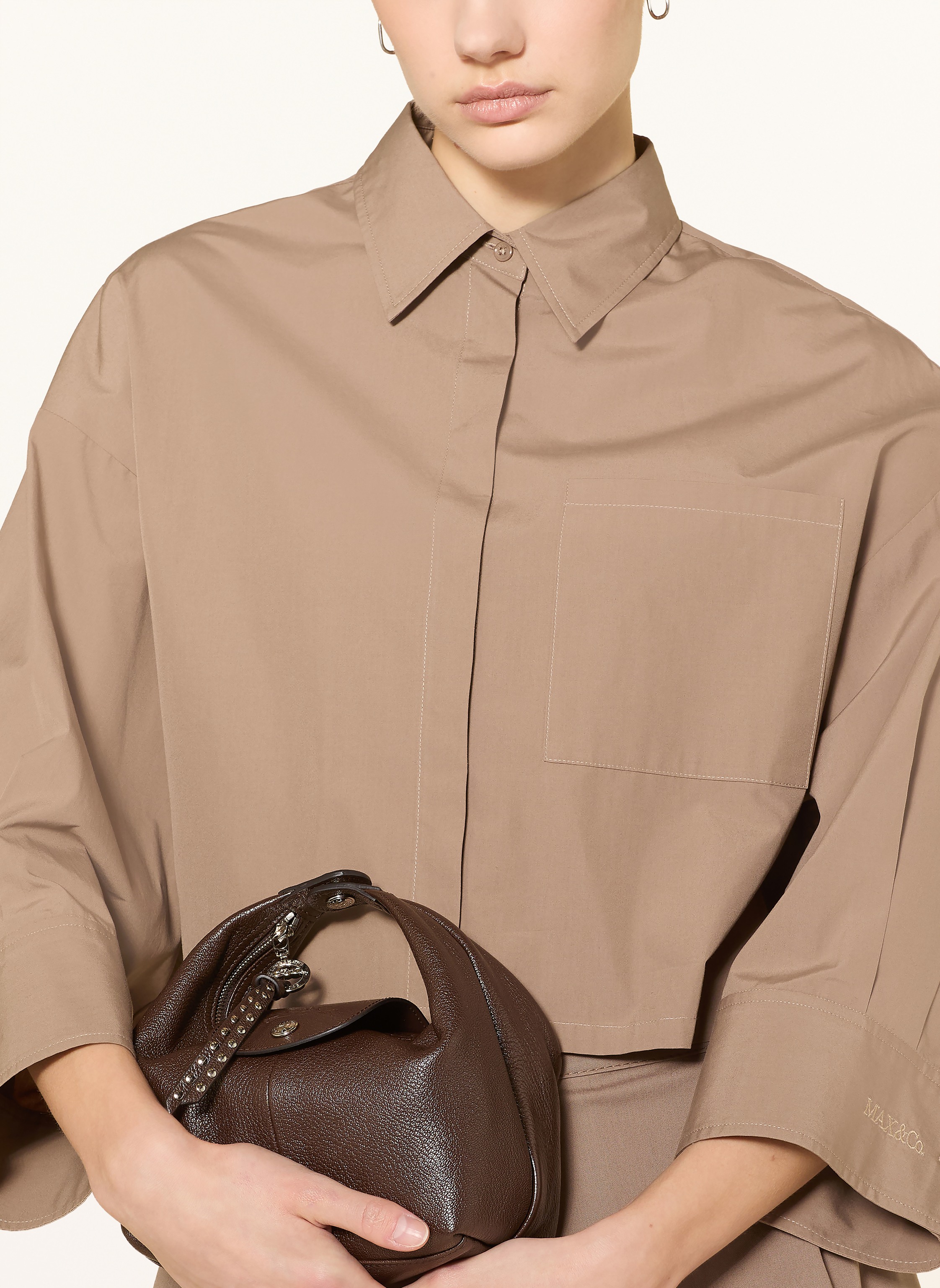 Thumbnail - Max & Co. Hemdbluse Veloce Mit 3/4-Arm braun