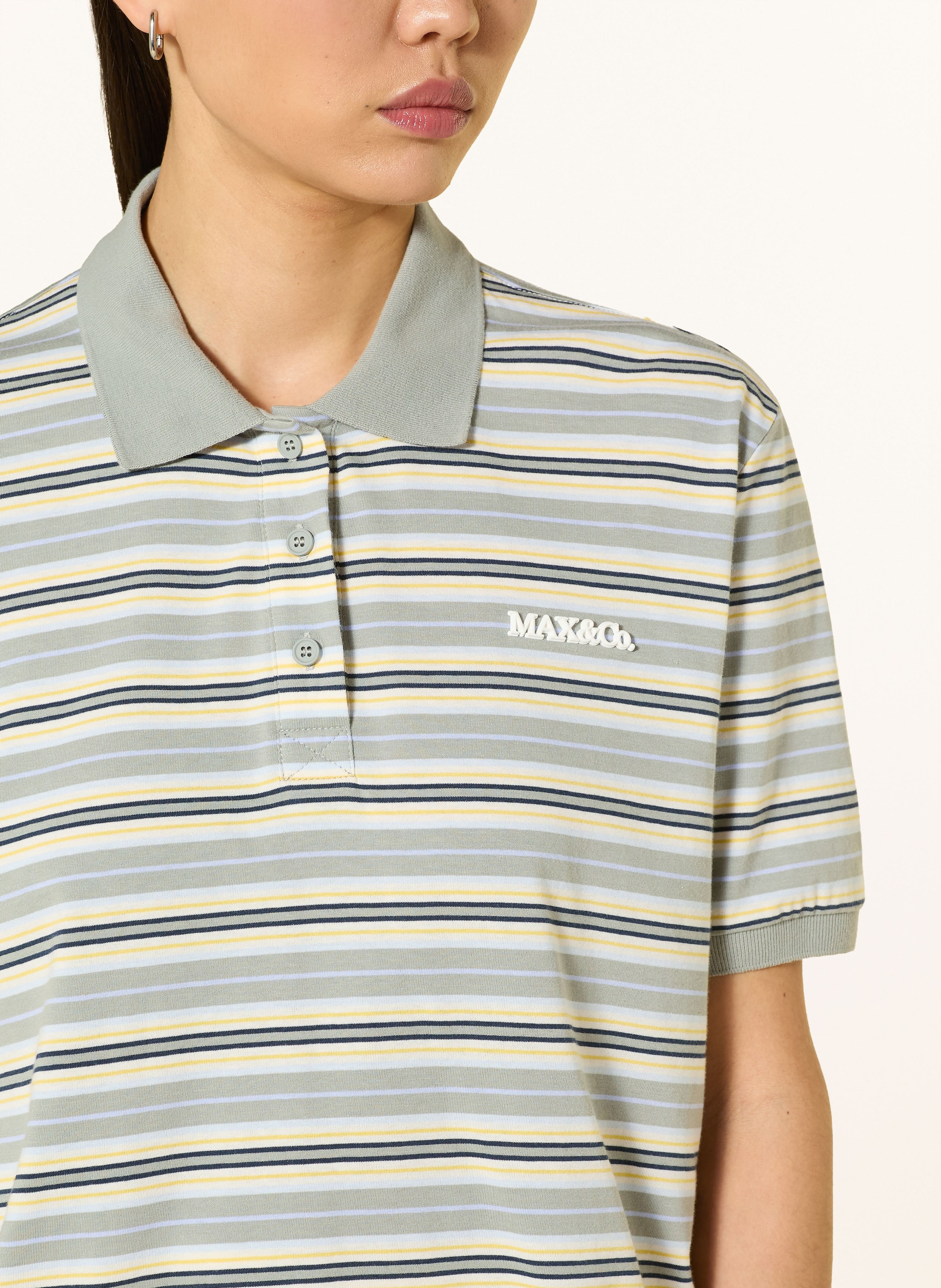 Thumbnail - Max & Co. Jersey-Poloshirt Mandare grau